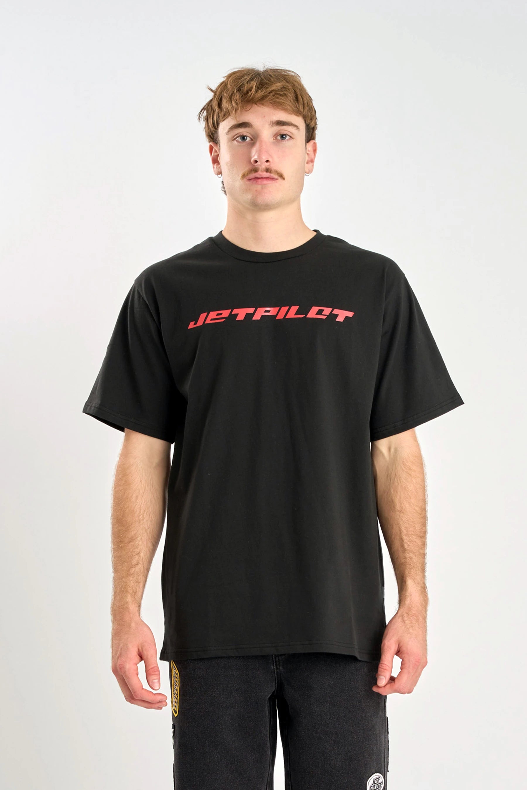 Jetpilot Blade Heavy Tee - Black/Red — image 2