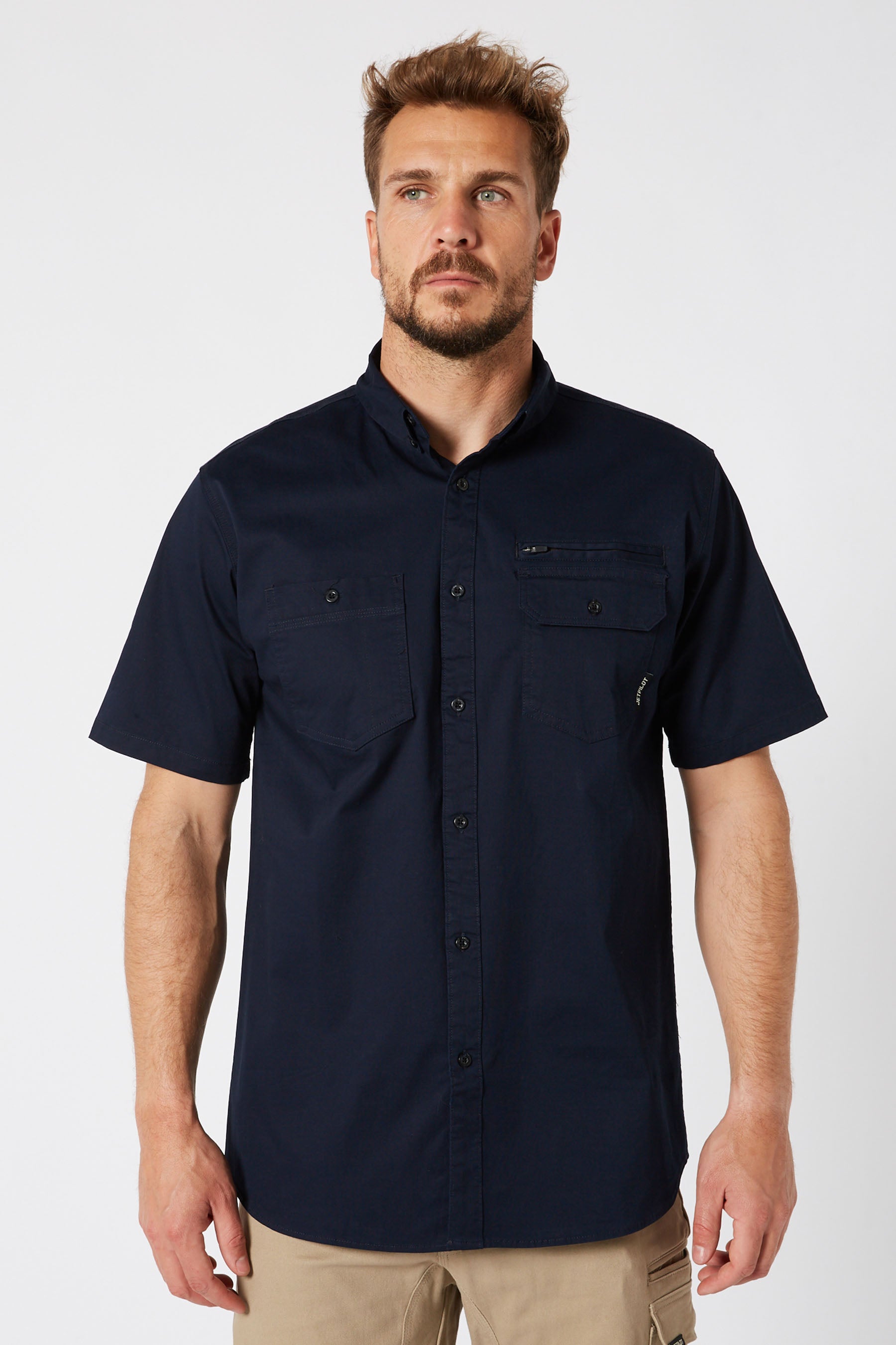 JP Fueled Mens Short Sleeve Shirt - Navy