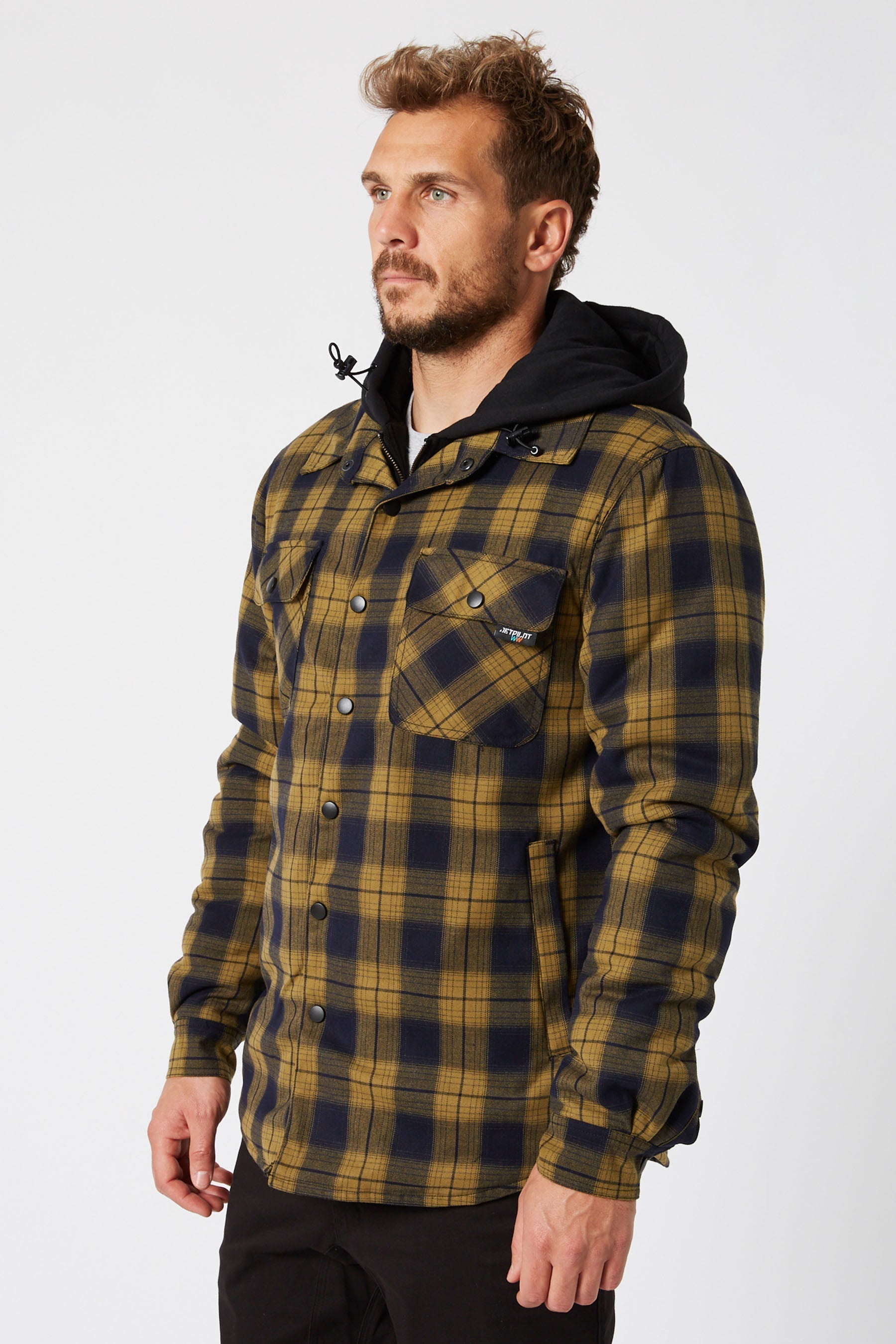 Quilted Flannel Jacket - Mustard