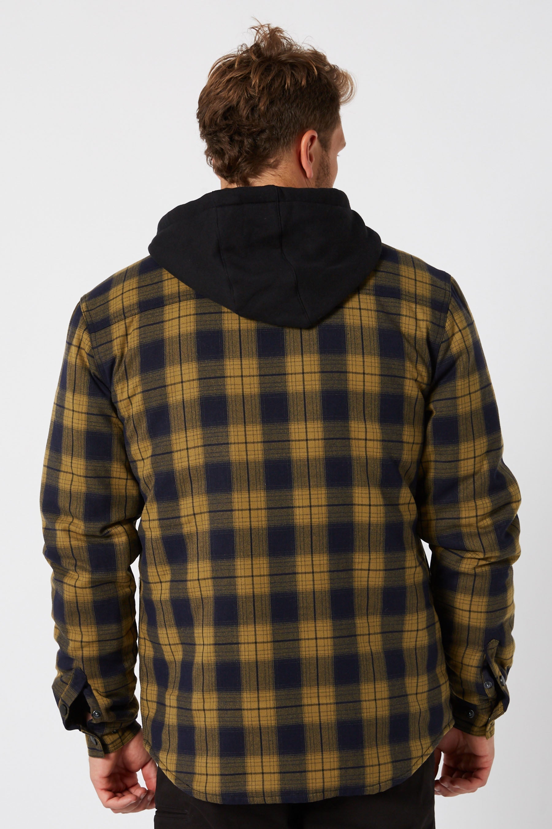 Quilted Flannel Jacket - Mustard