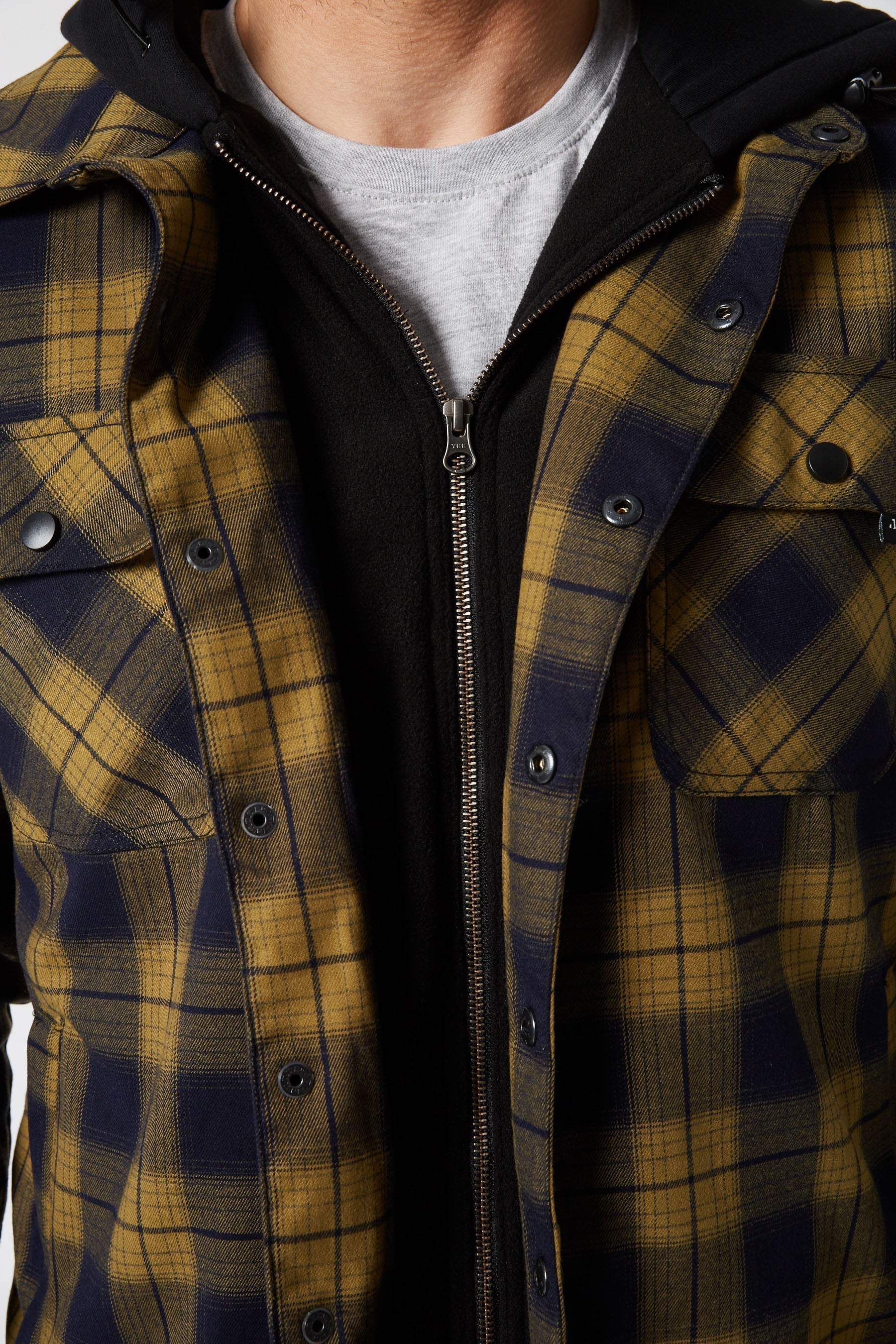 Quilted Flannel Jacket - Mustard