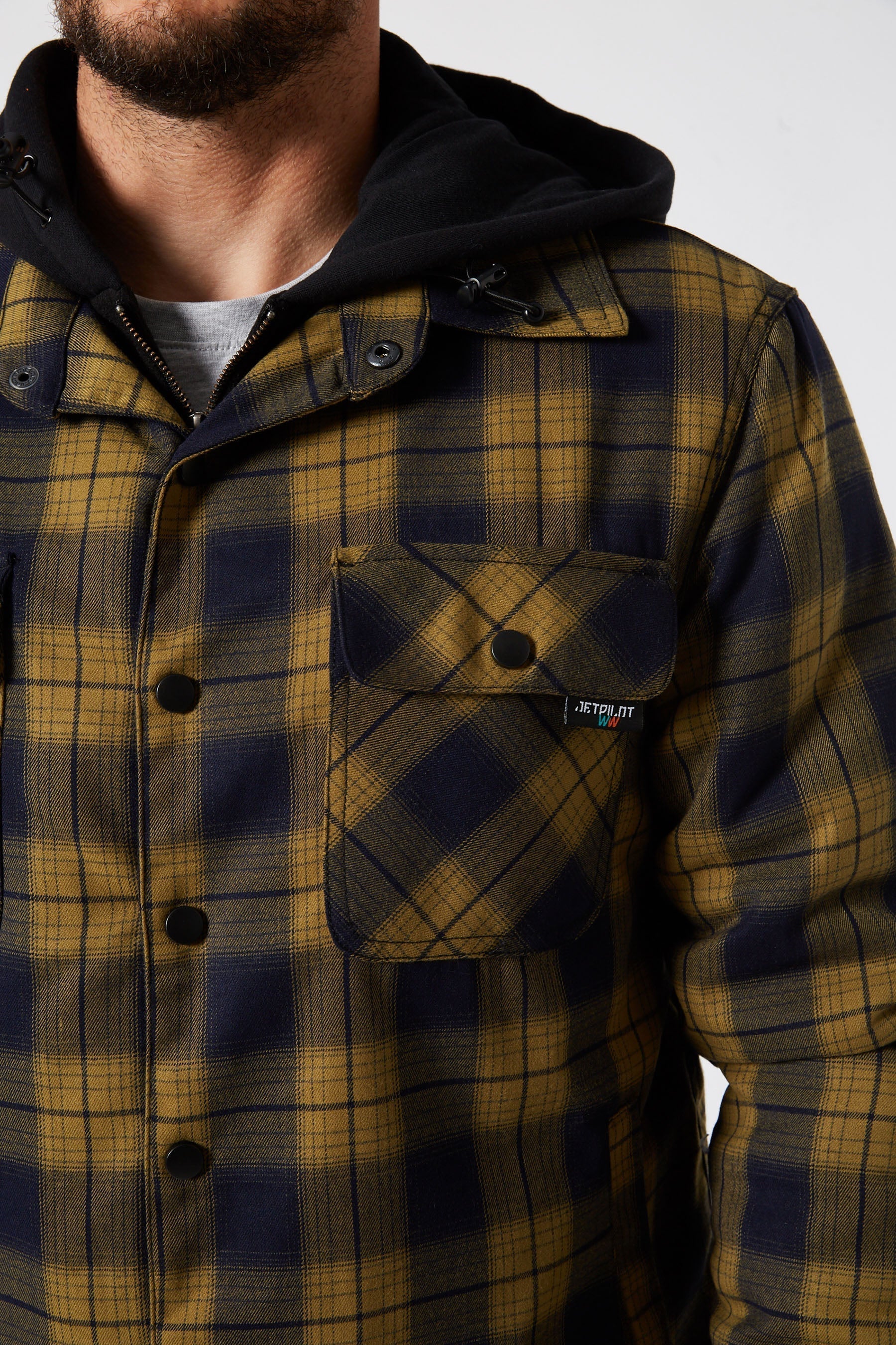 Quilted Flannel Jacket - Mustard