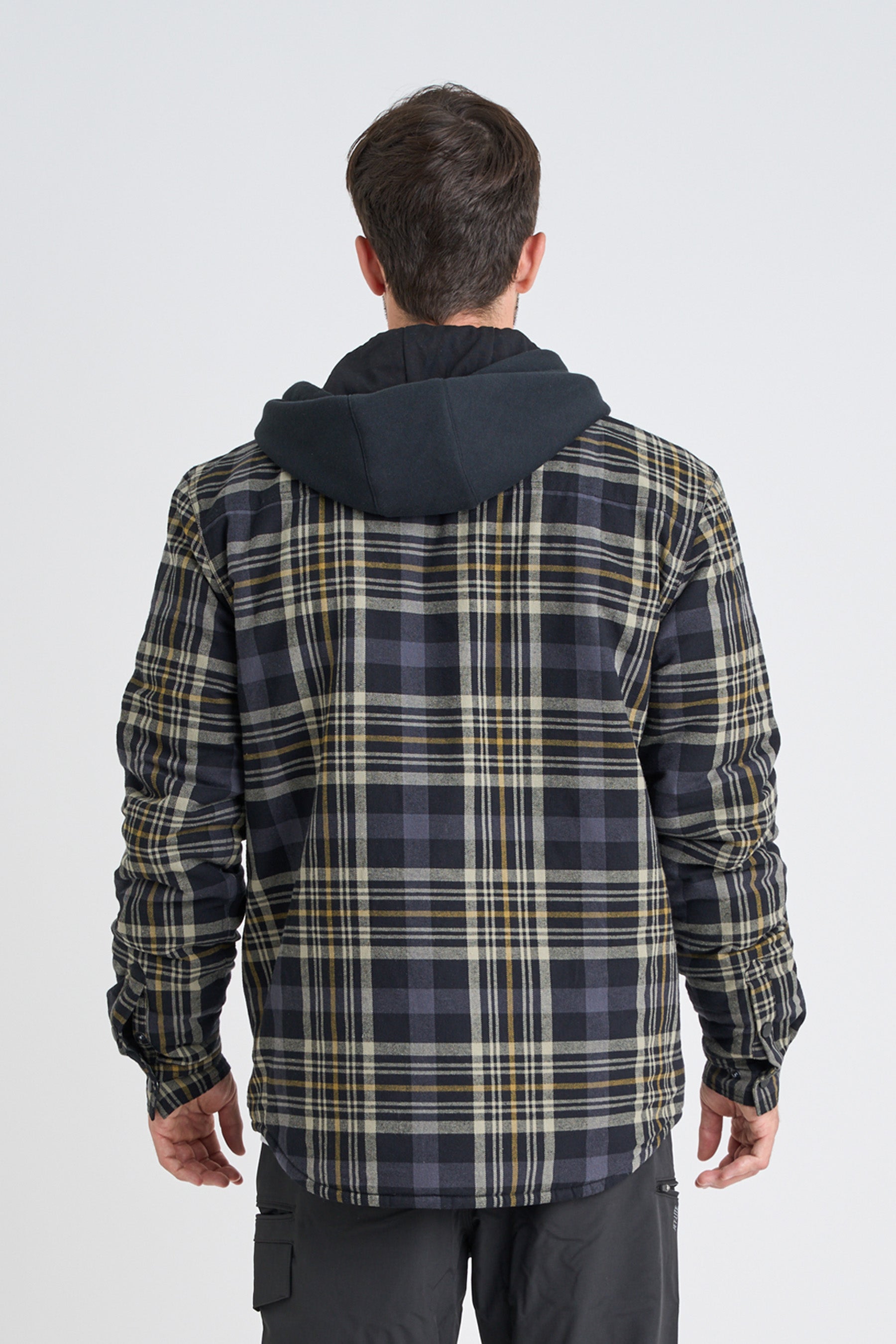 Jetpilot Quilted Mens Flannel Jacket - Grey 3