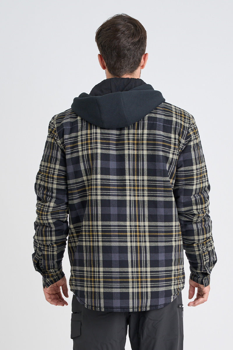 JP Quilted Flannel Jacket - Grey