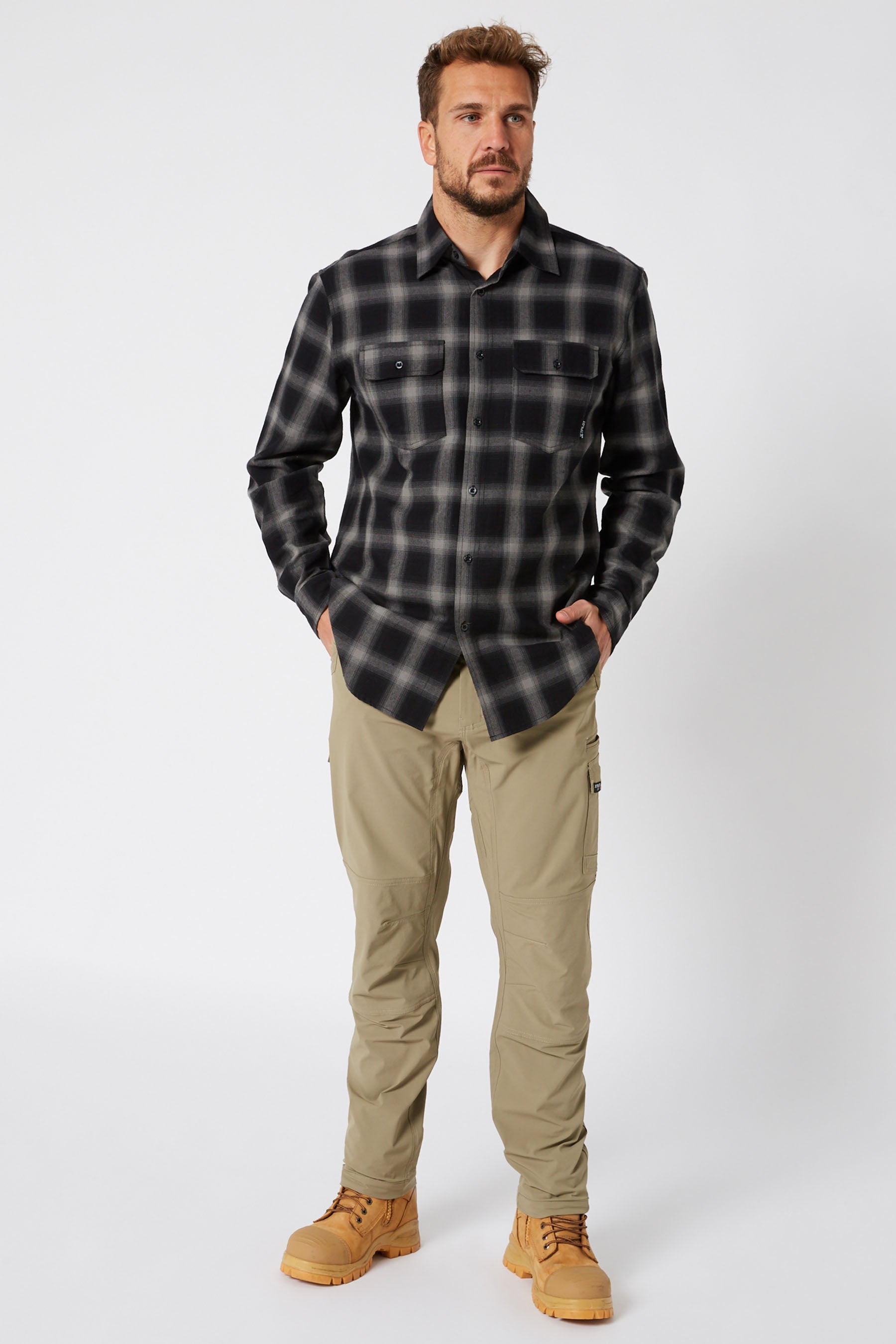 Jetpilot Mens Flannel Shirt - Black