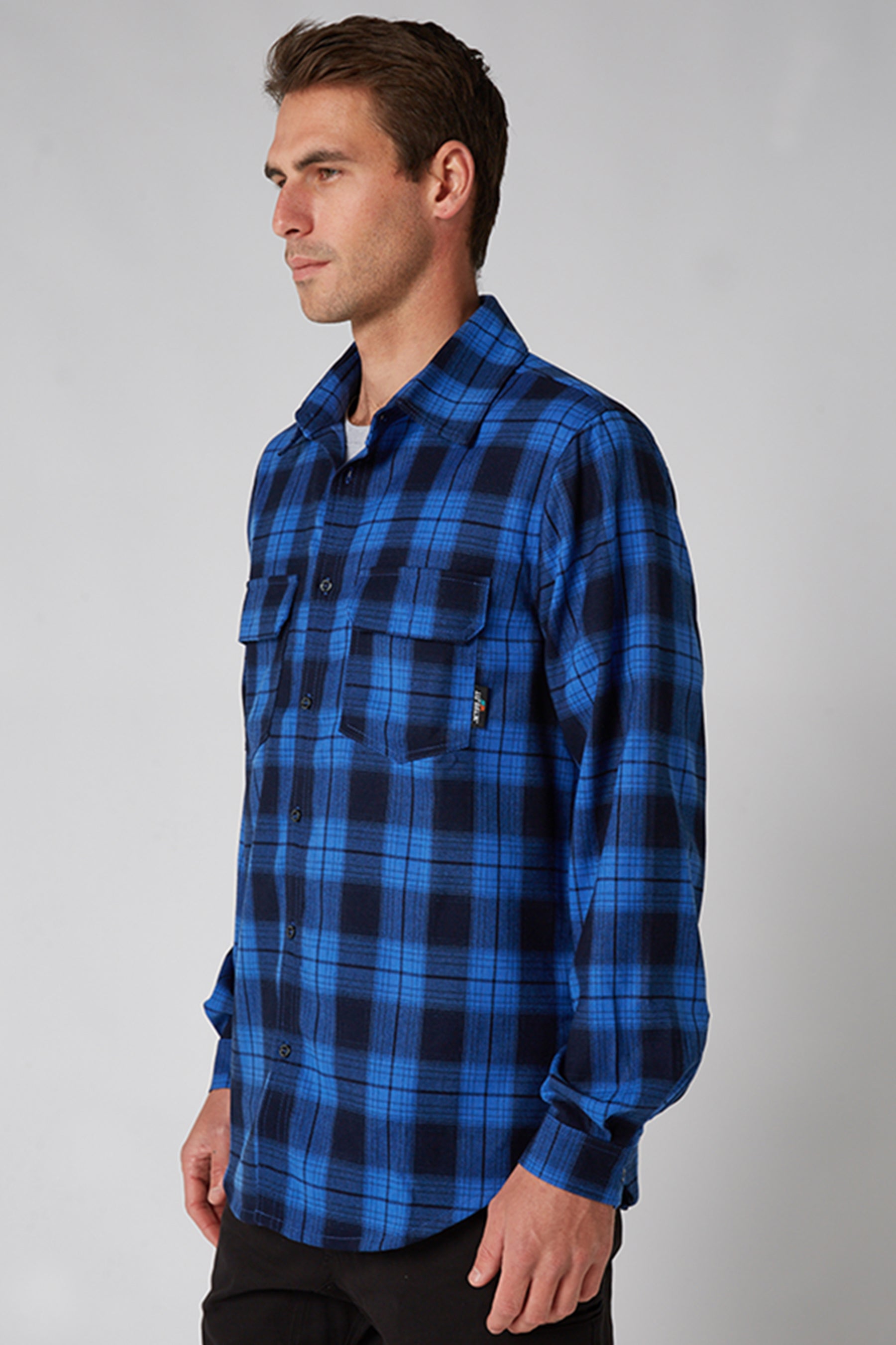 Jetpilot Mens Flannel Shirt - Blue