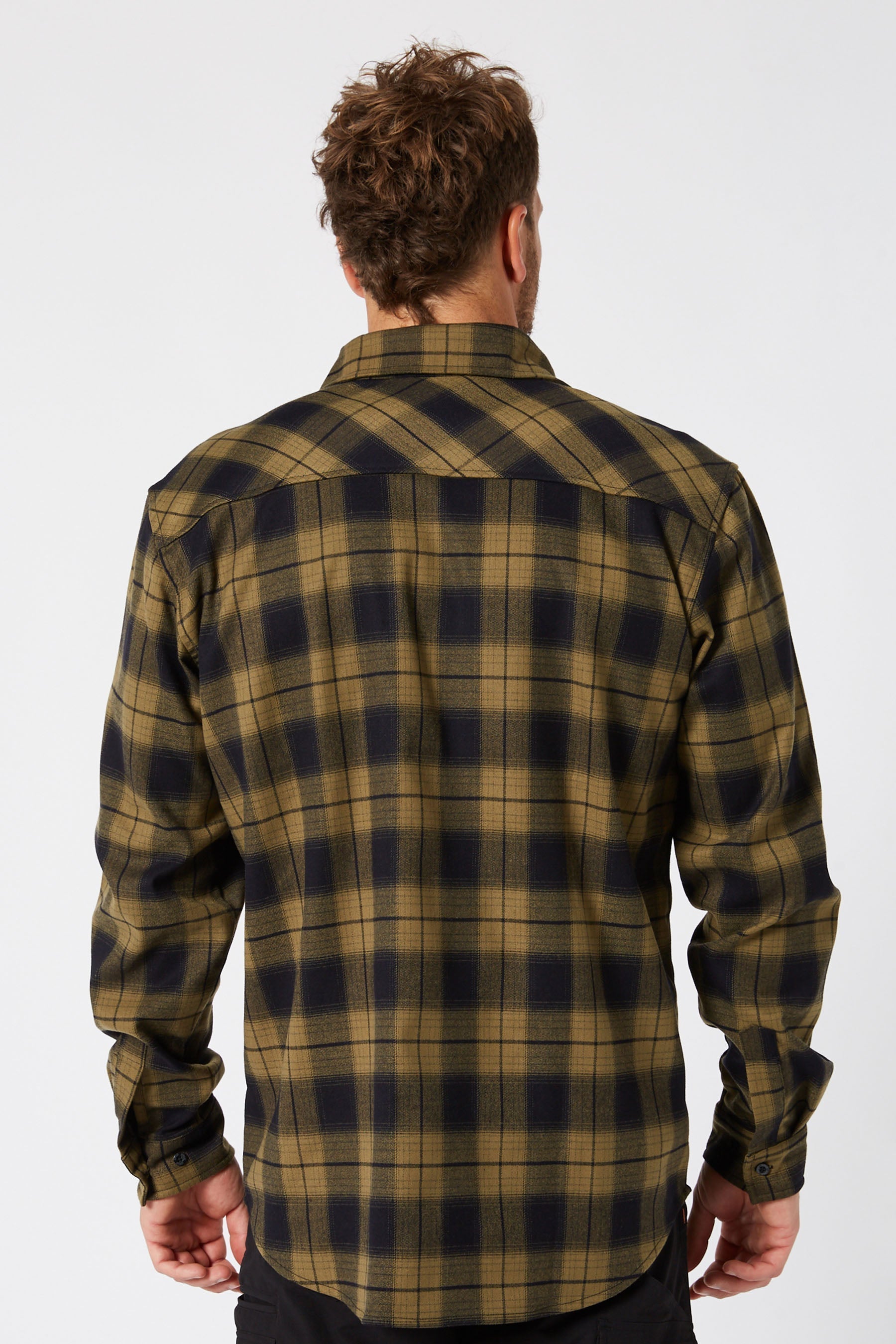 Jetpilot Mens Flannel Shirt - Mustard