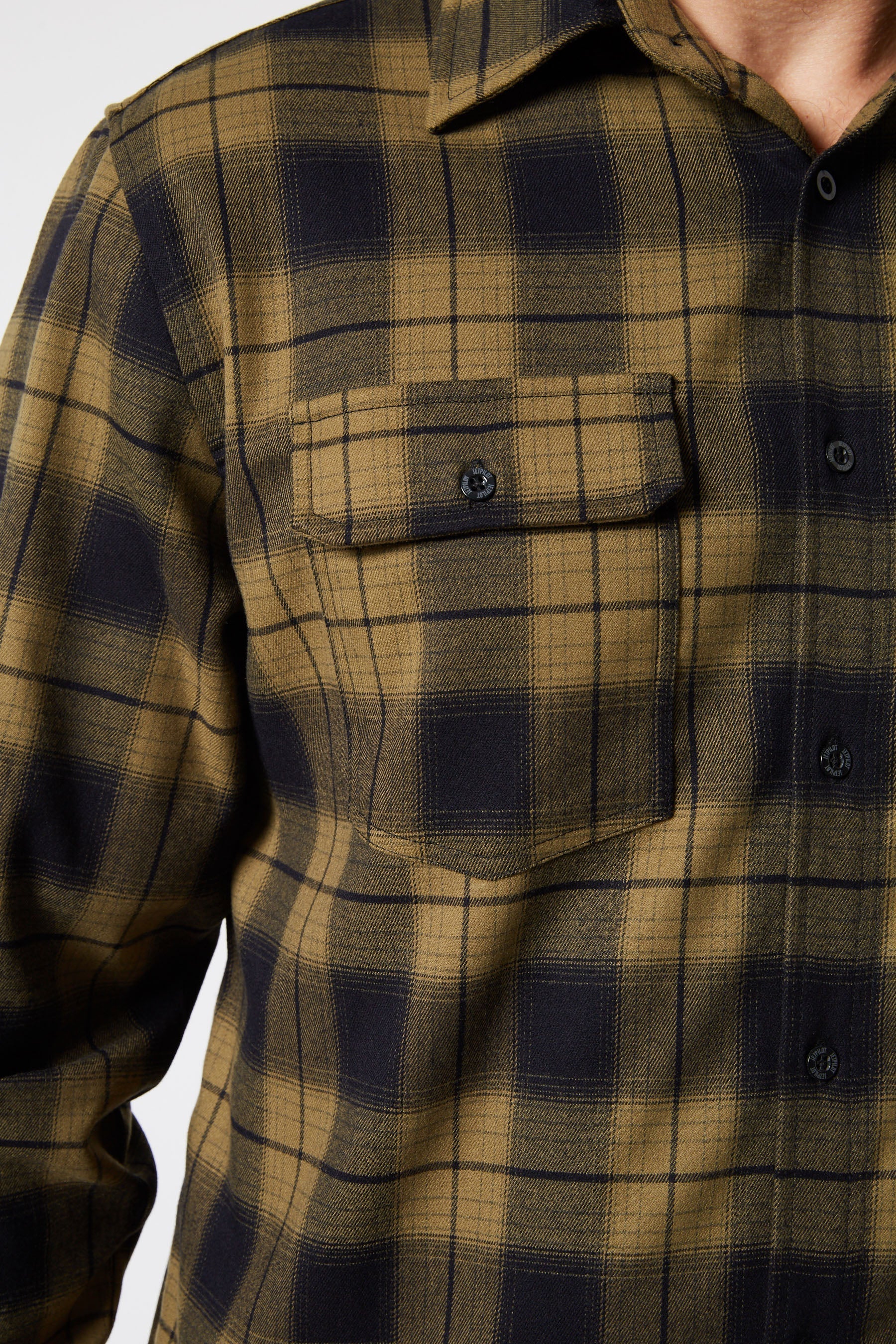 Jetpilot Mens Flannel Shirt - Mustard