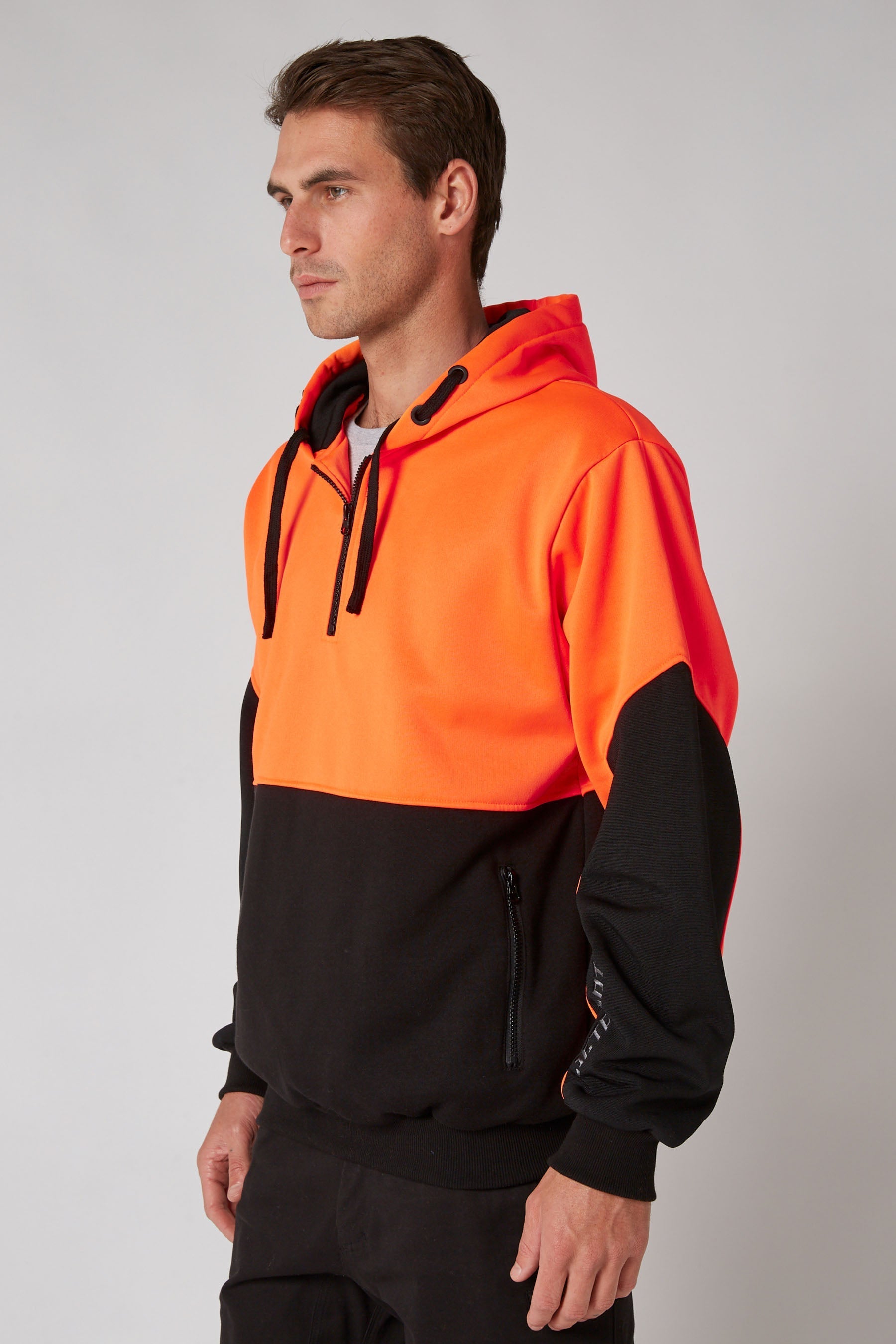 Leveled Mens 2.0 Pullover Hoodie - Hi-Vis Orange