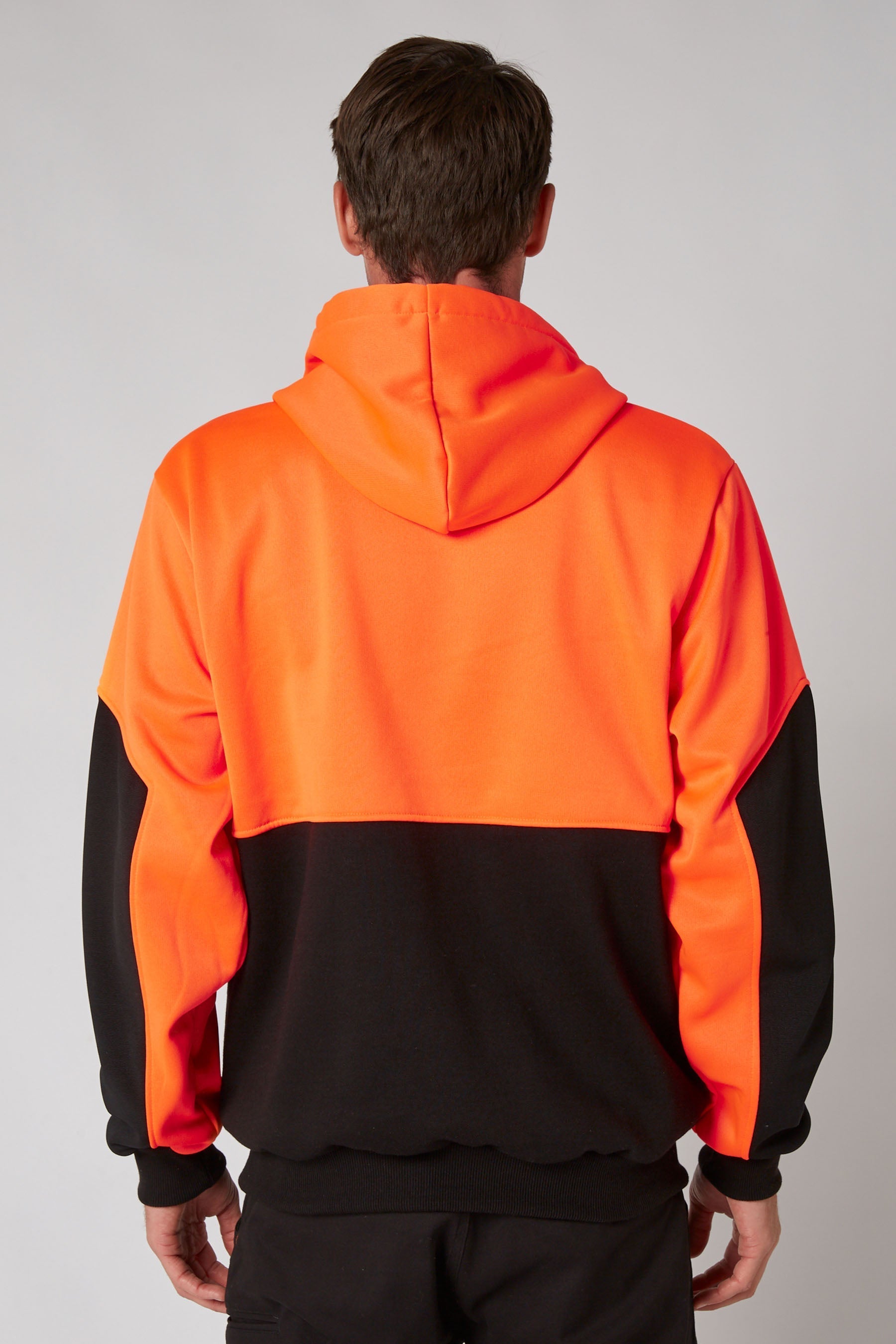 Jetpilot Leveled Mens 2.0 Pullover Hoodie - HiVis Orange - photo 3 — view 03 (3)