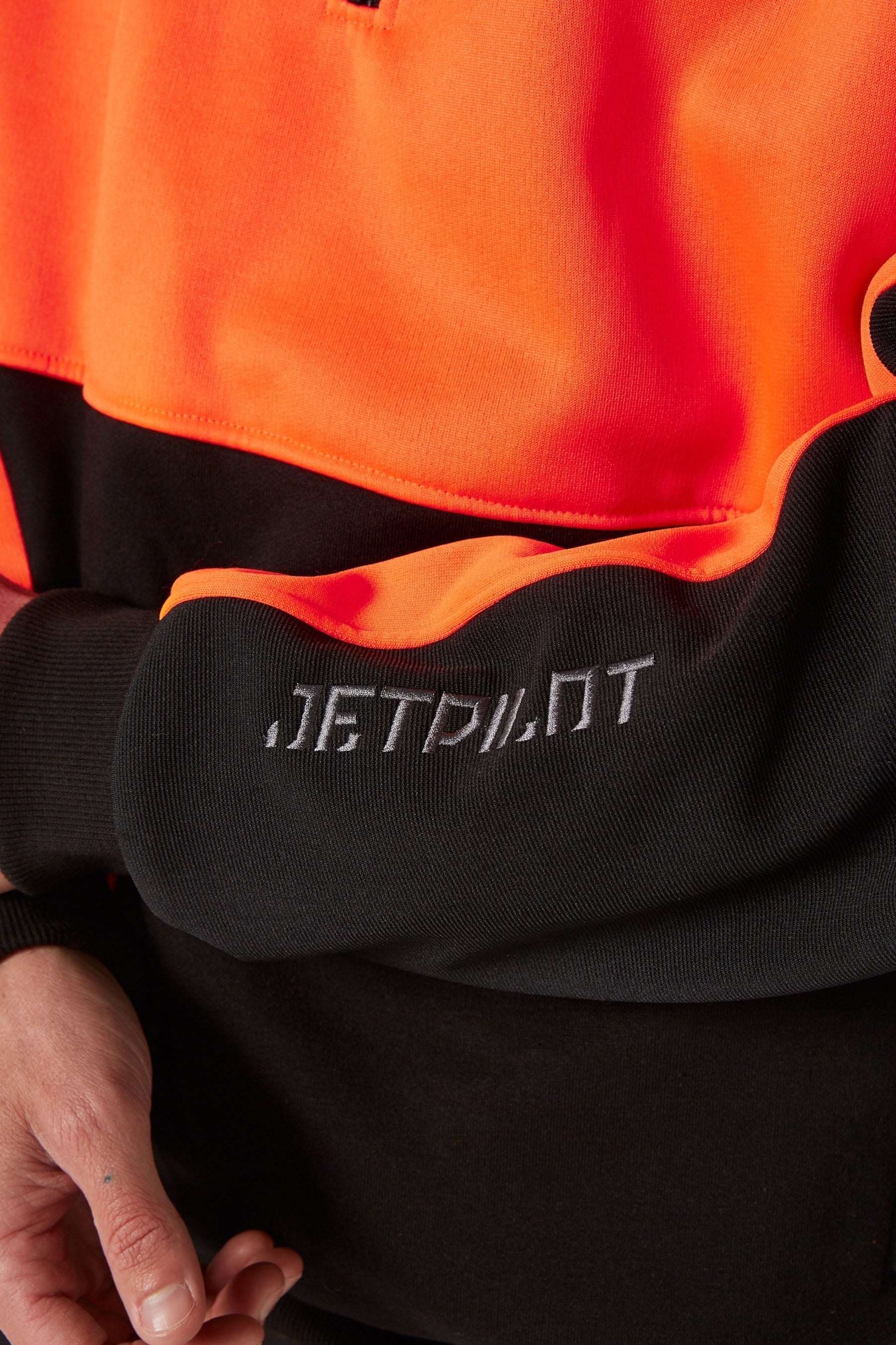 Jetpilot Leveled Mens 2.0 Pullover Hoodie - HiVis Orange - photo 4 — view 04 (3)