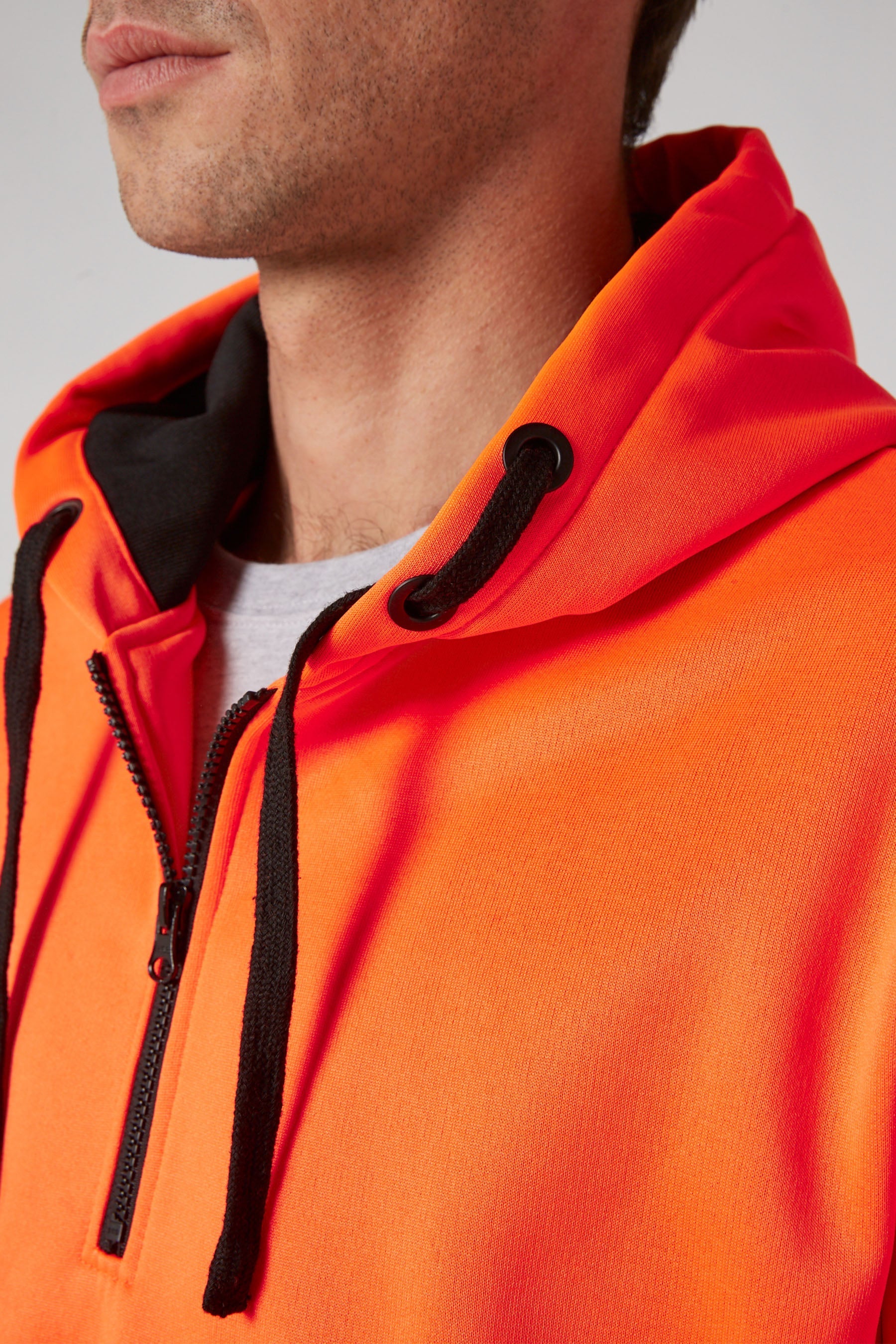 Leveled Mens 2.0 Pullover Hoodie - Hi-Vis Orange