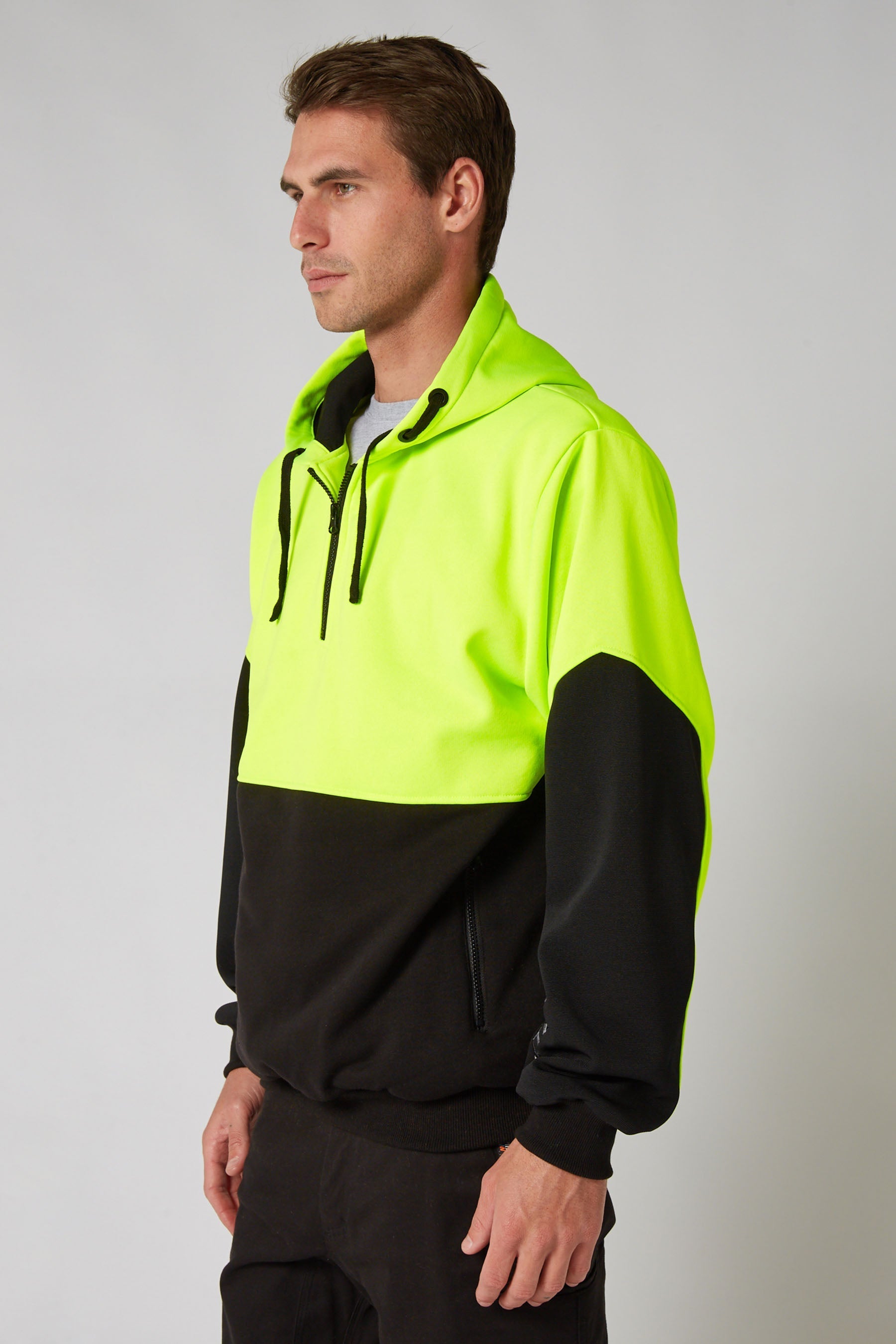 Leveled Mens 2.0 Pullover Hoodie - Hi-Vis Yellow