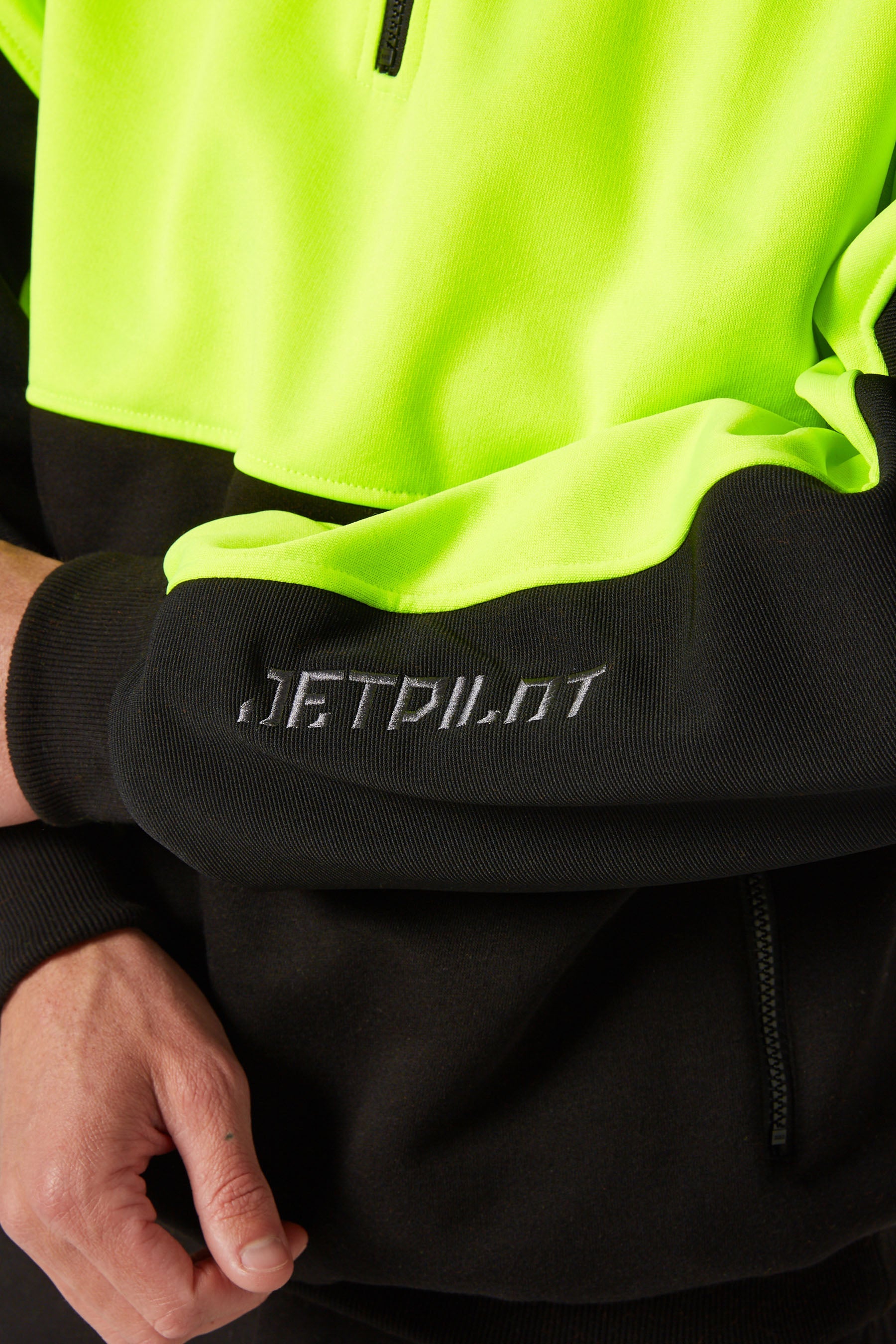 Jetpilot Leveled Mens 2.0 Pullover Hoodie - HiVis Yellow - photo 4 — view 04 (3)