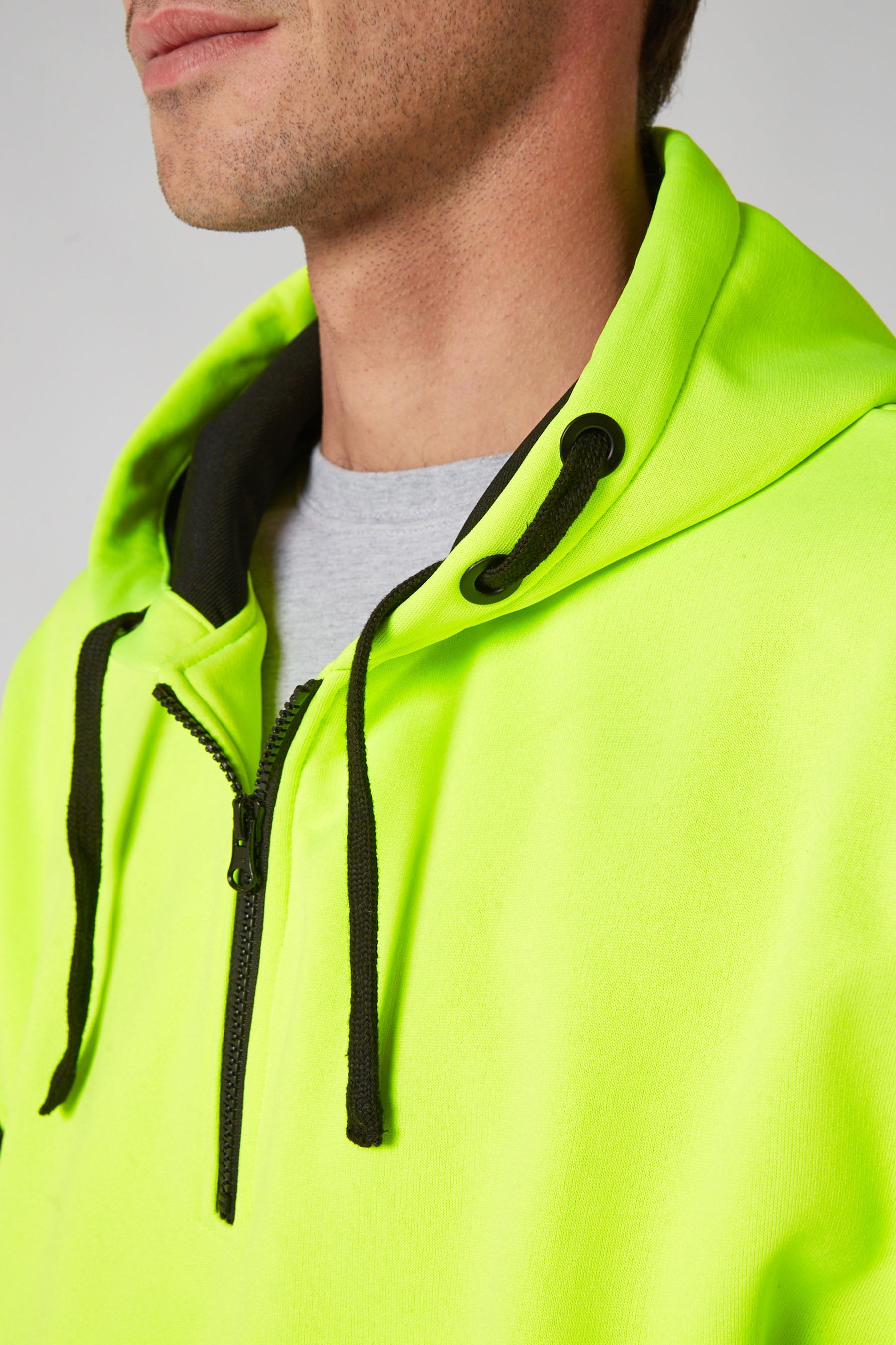 Jetpilot Leveled Mens 2.0 Pullover Hoodie - HiVis Yellow - photo 6 — view 06 (3)