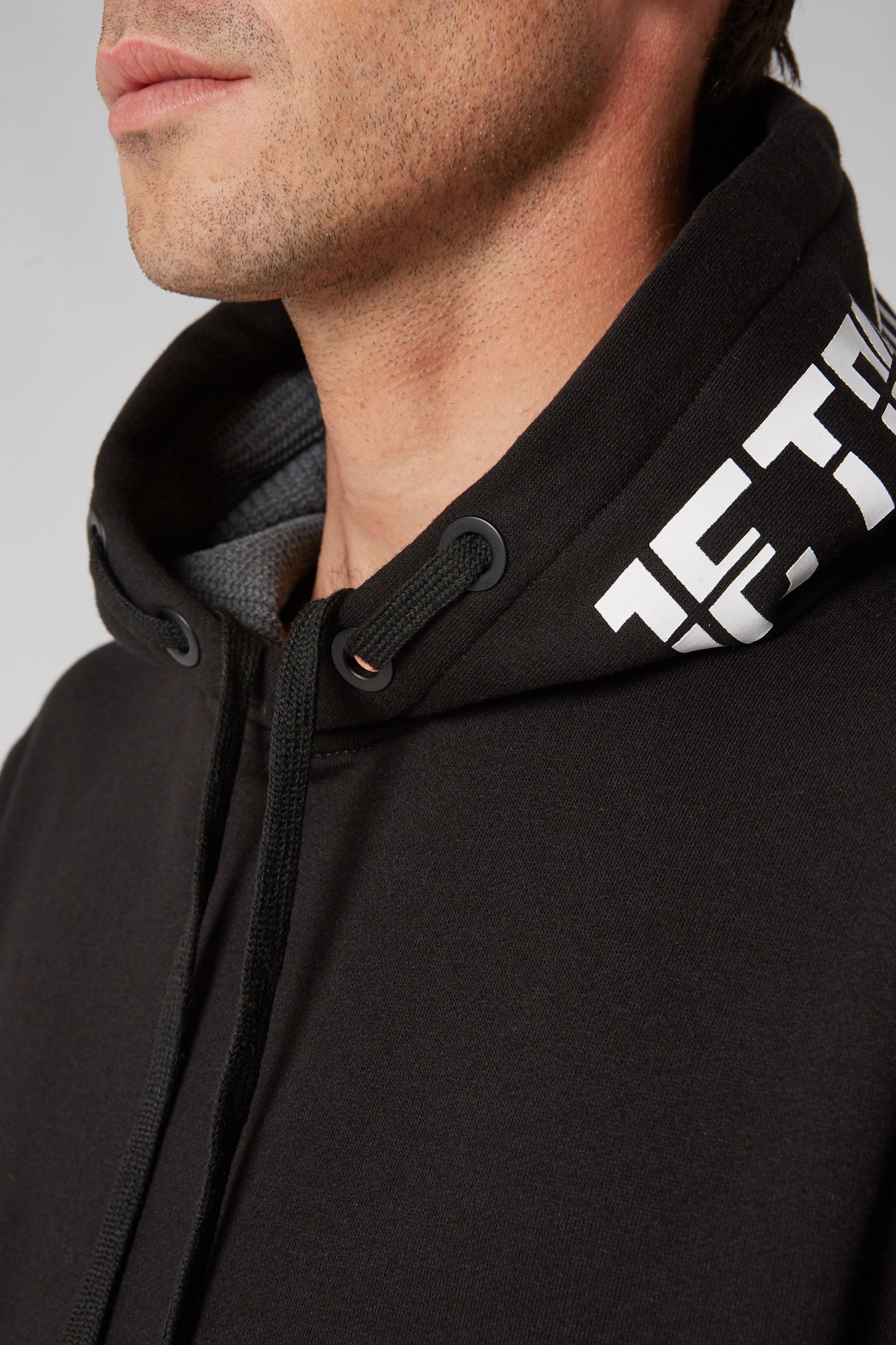 Sparked Mens Pullover Hoodie - Black/White - photo 5 — view 05 (3)