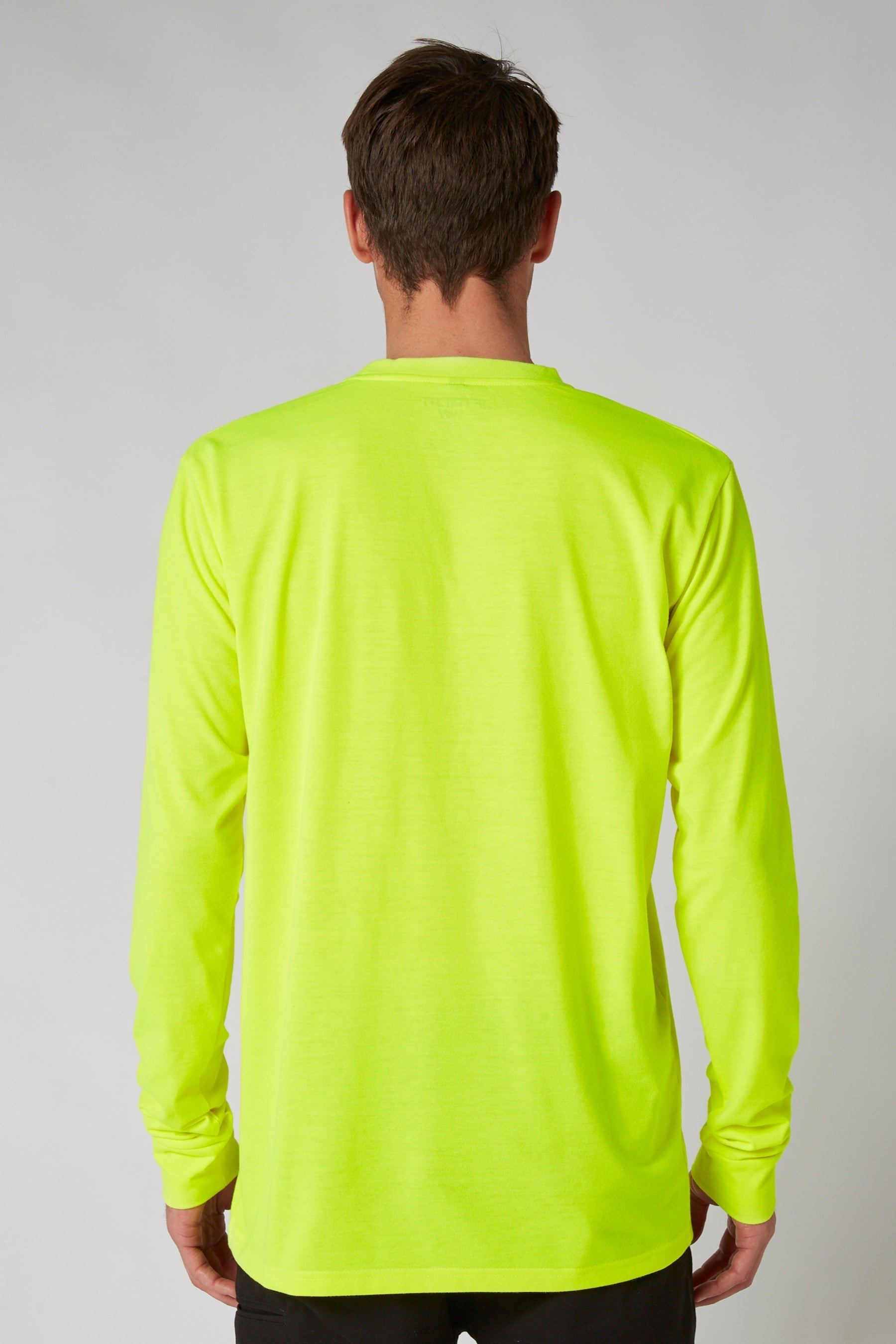 Low Hit Mens L/S Tee - Hi Vis Orange