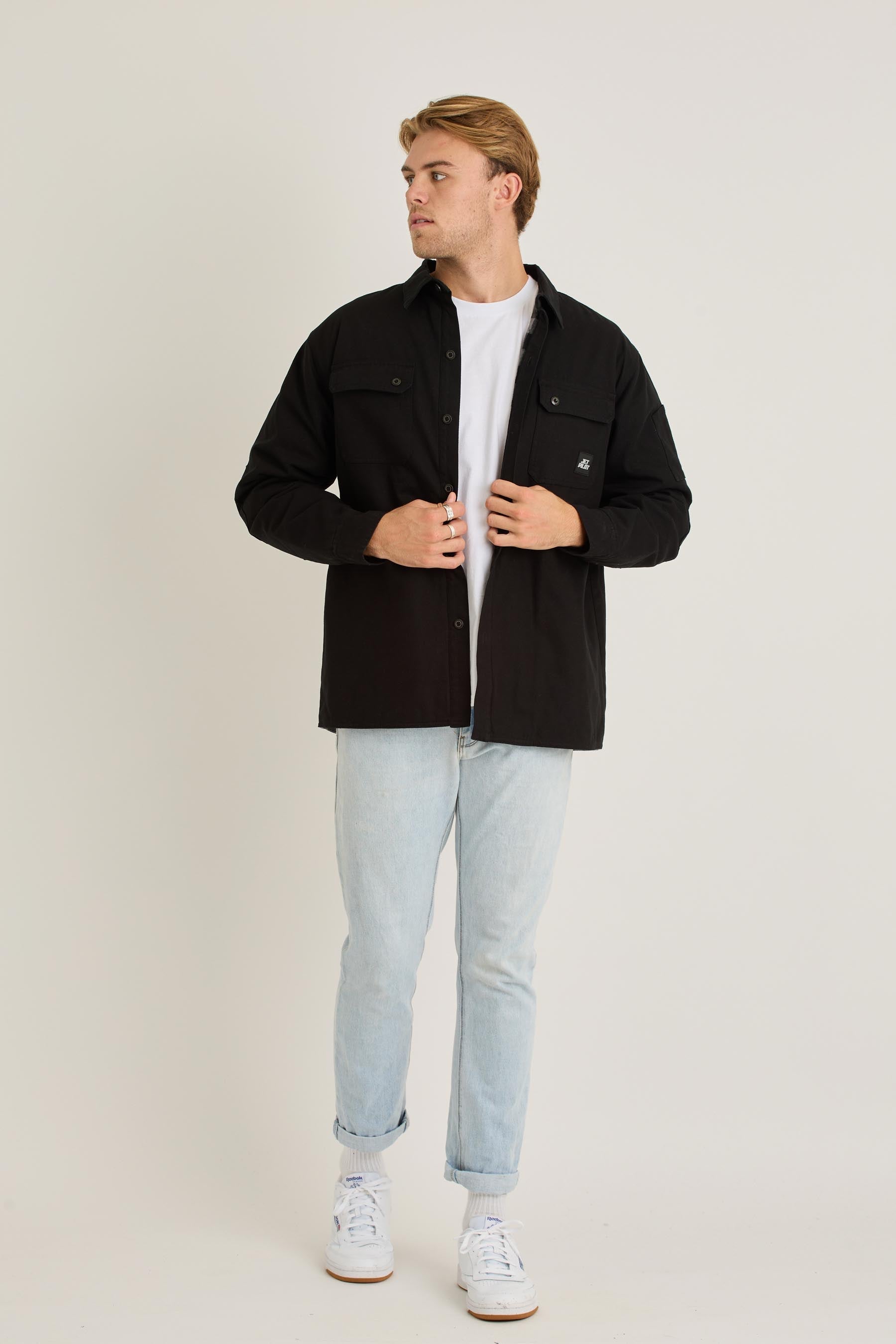 Jetpilot Canvas Mens Jacket - Black