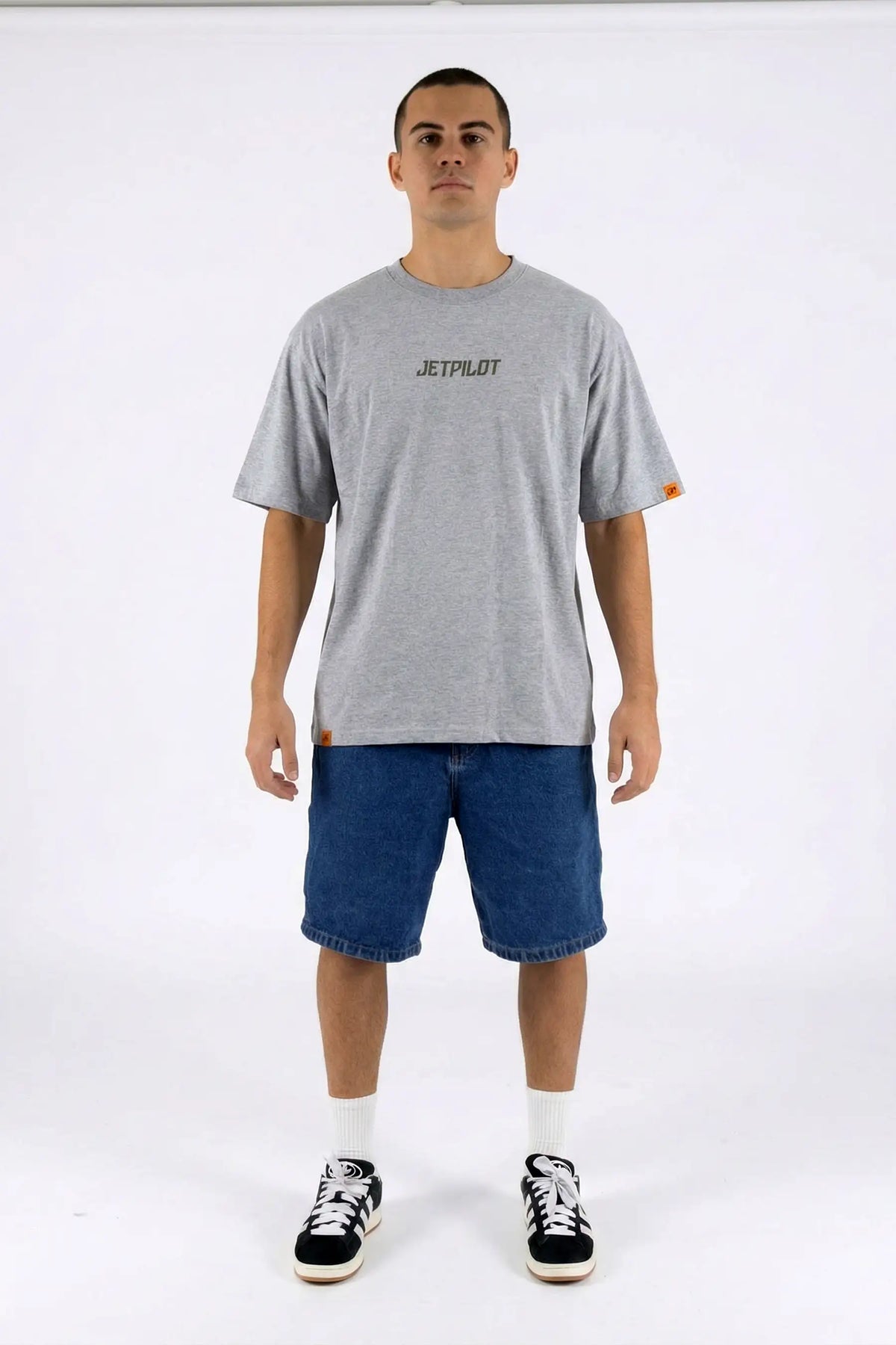 Jetpilot Corp Unisex Tee - Grey