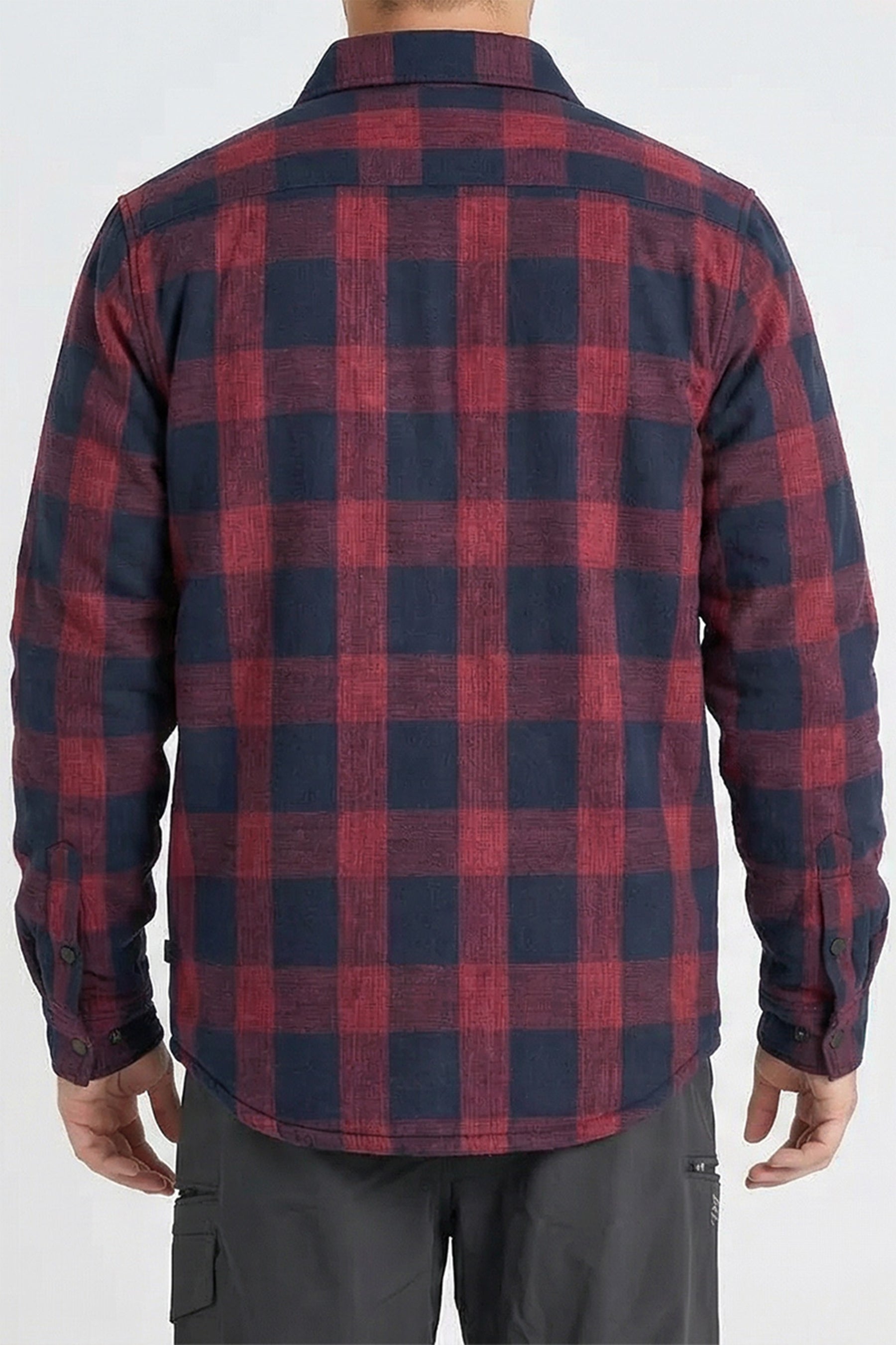 Jetpilot Layered Flannel Jacket - Red - photo 2 — image 2