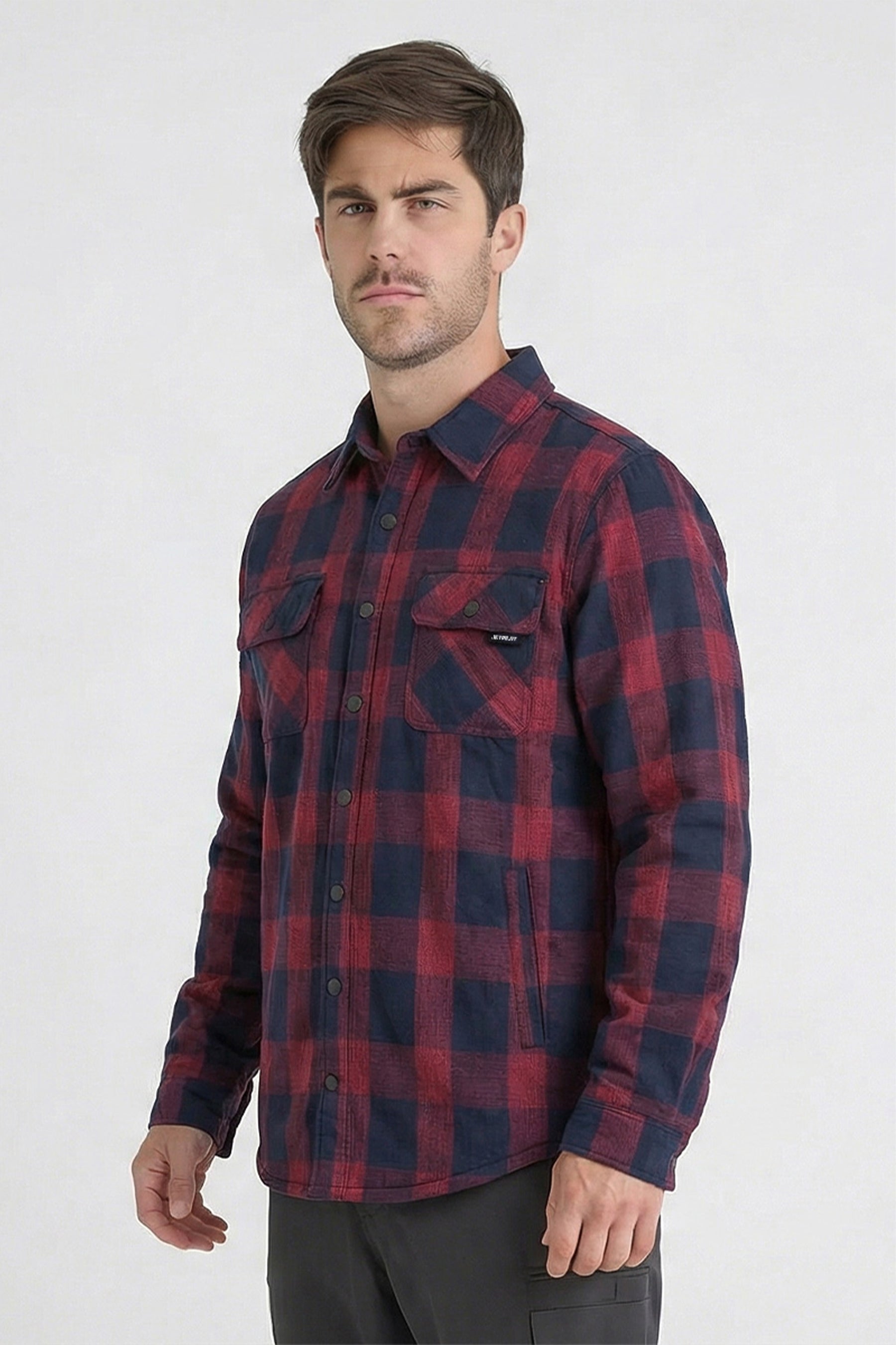 Jetpilot Layered Flannel Jacket - Red — image 2