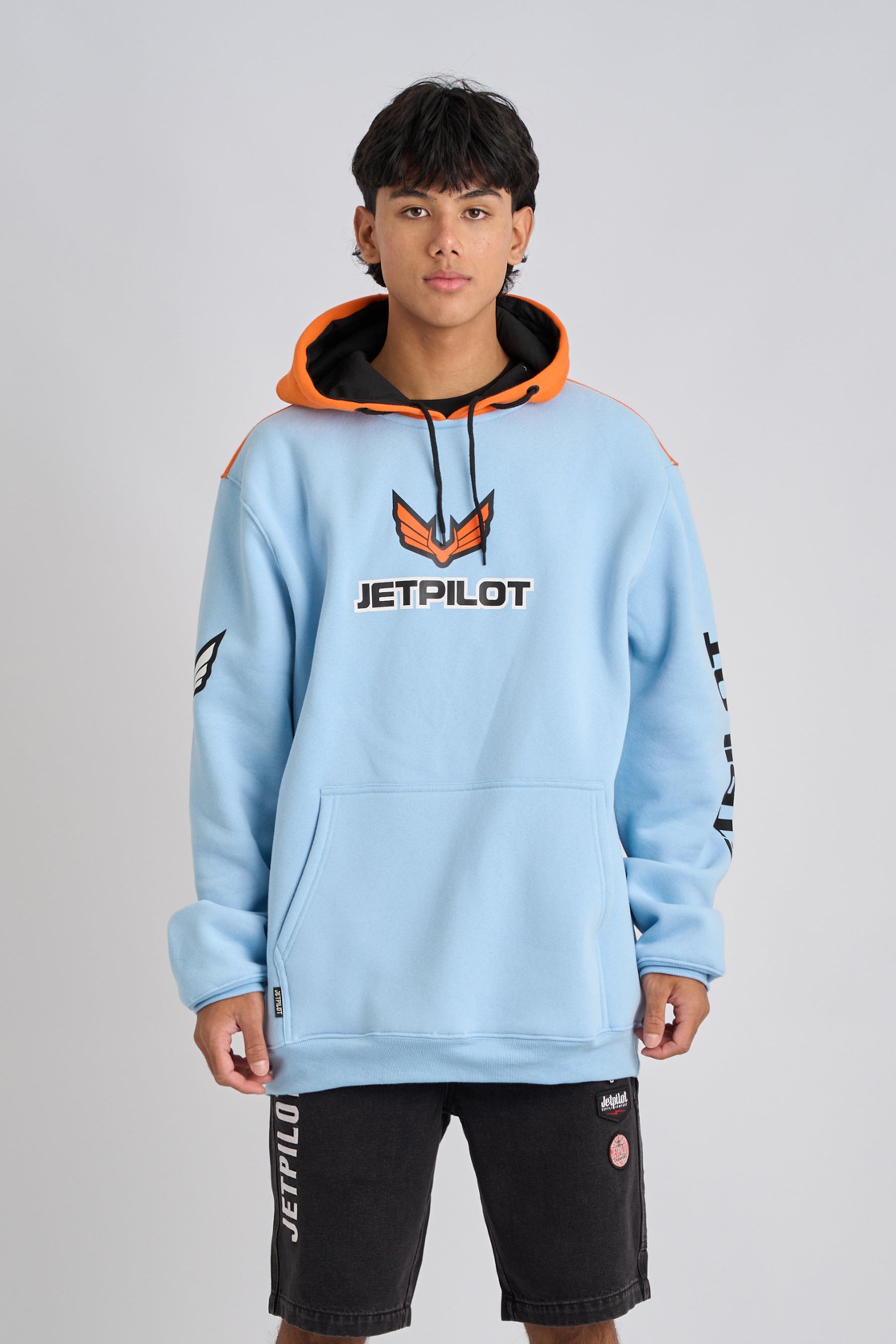 Jetpilot Squadron Pullover Hoodie - Blue