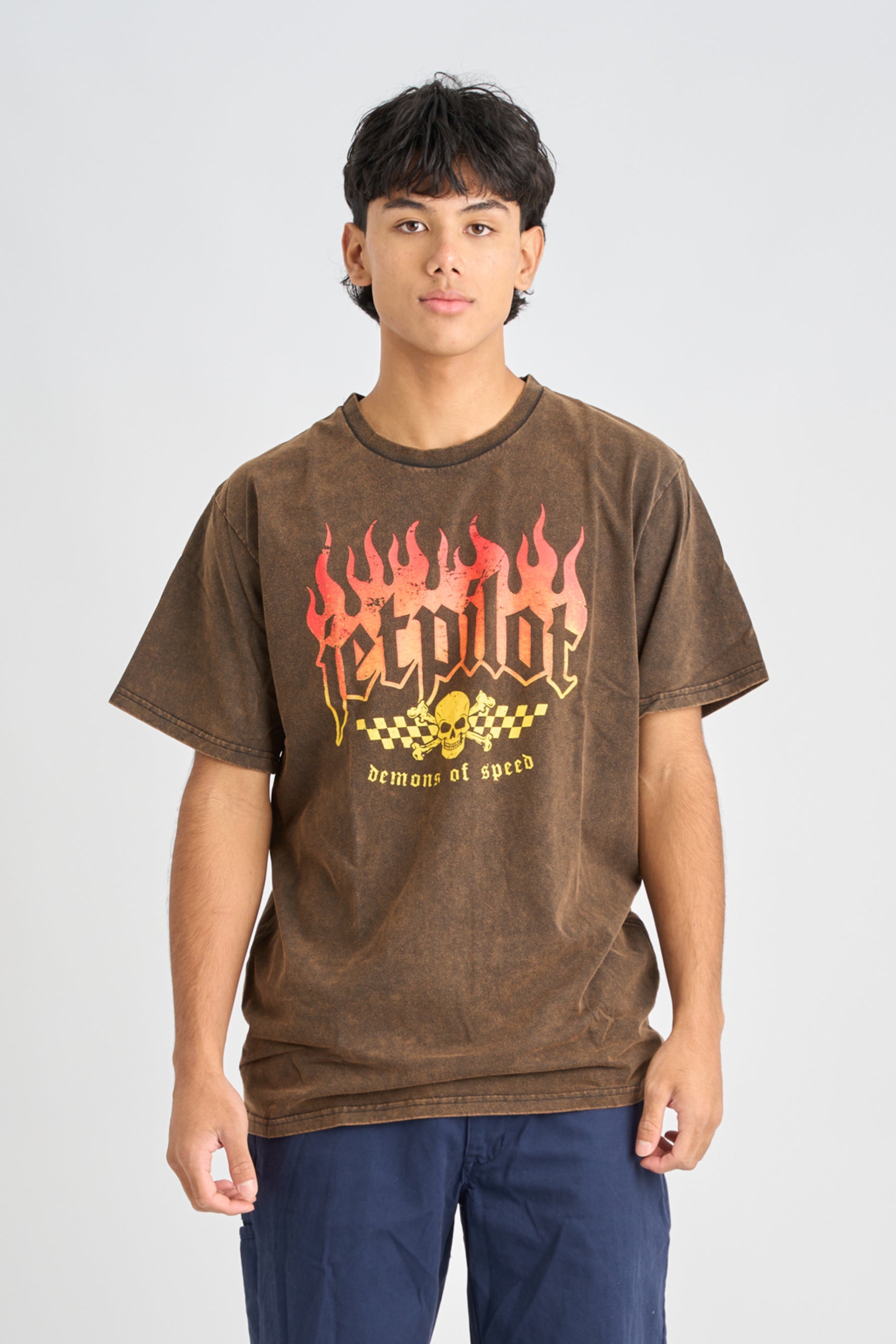 Jetpilot Live Fast Tee - Washed Black — view 25 (3)