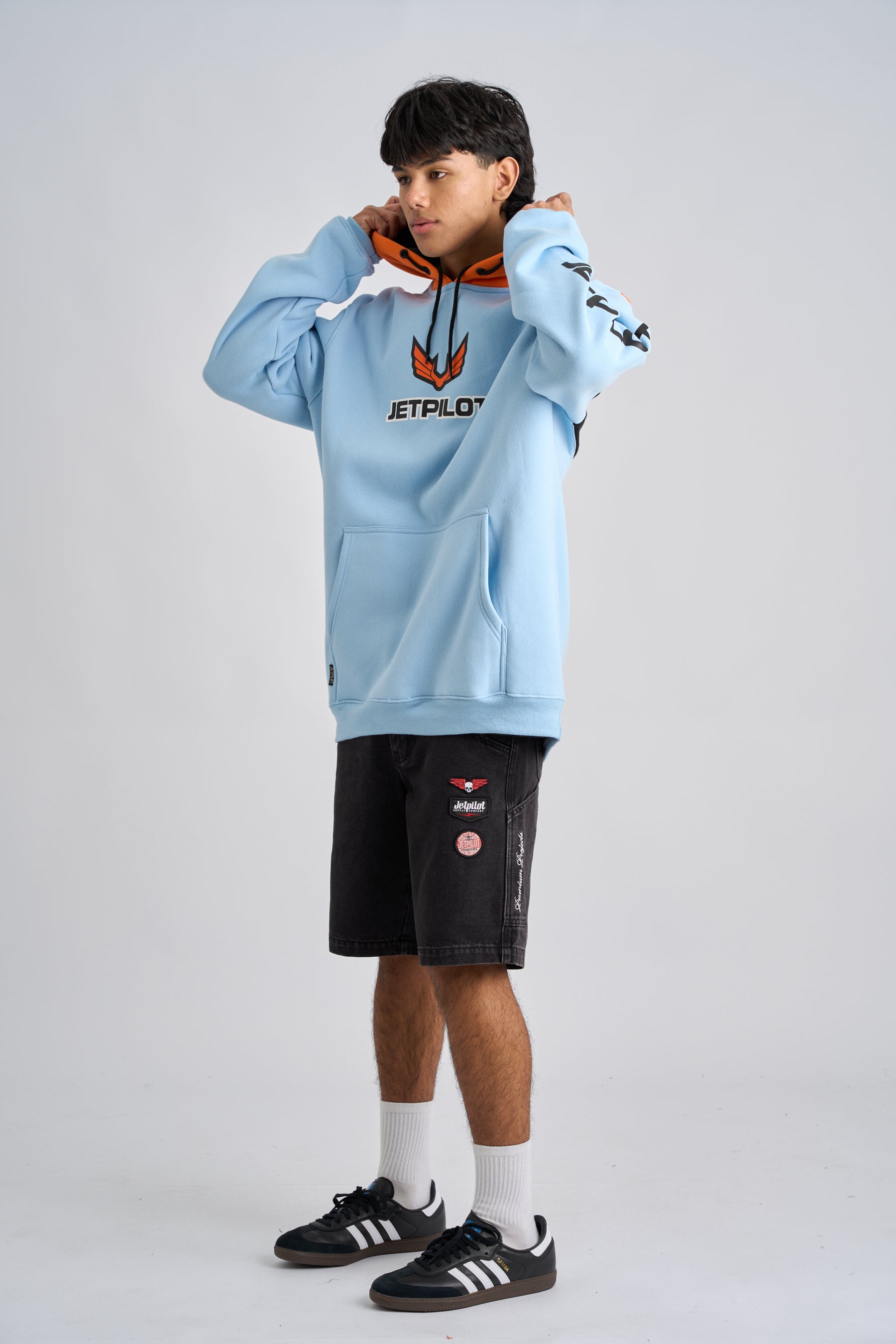 Jetpilot Squadron Pullover Hoodie - Blue 3