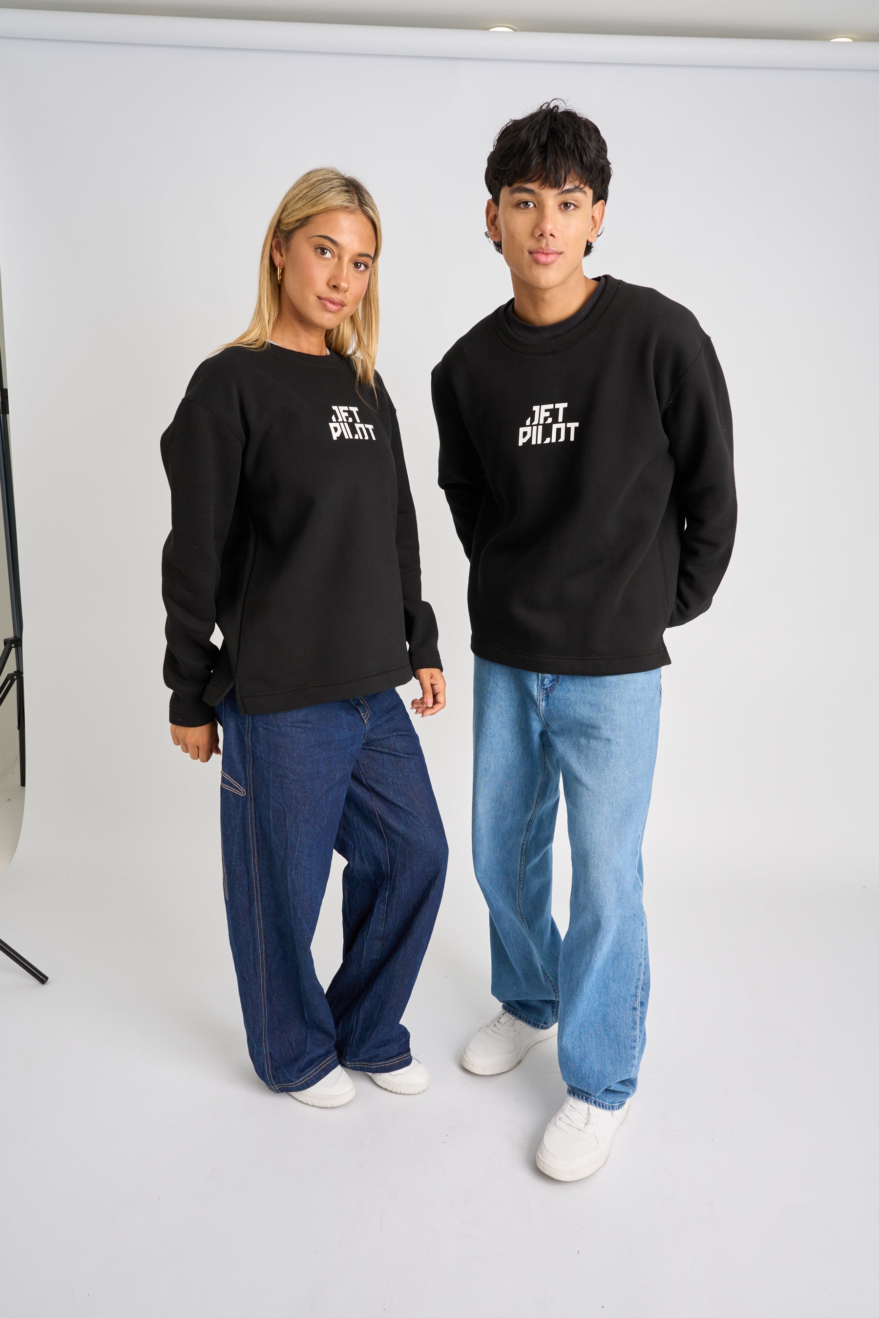 Jetpilot Corp Crew Sweatshirt - Black 9 — view 25 (3)