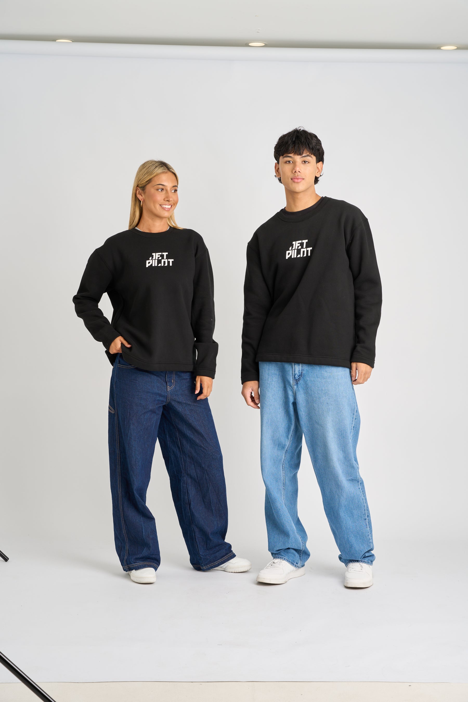 Jetpilot Corp Crew Sweatshirt - Black 8 — view 25 (3)