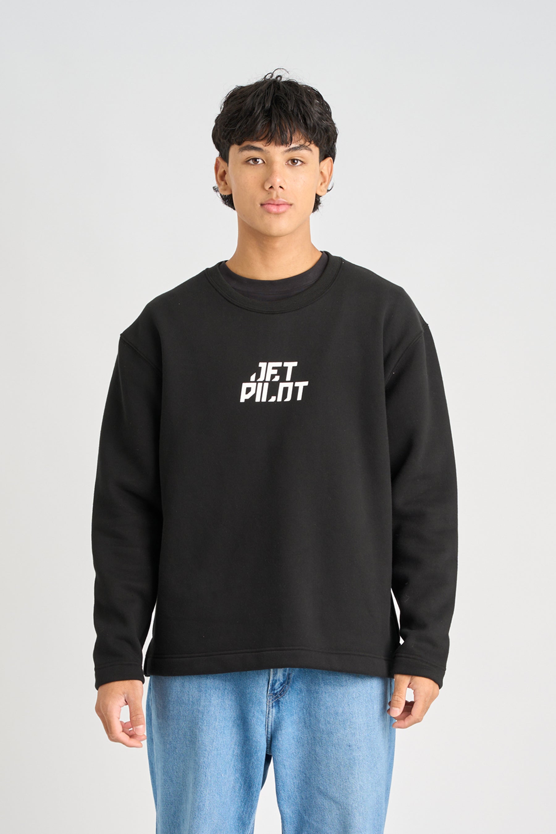 Jetpilot Corp Crew Sweatshirt - Black — view 25 (3)