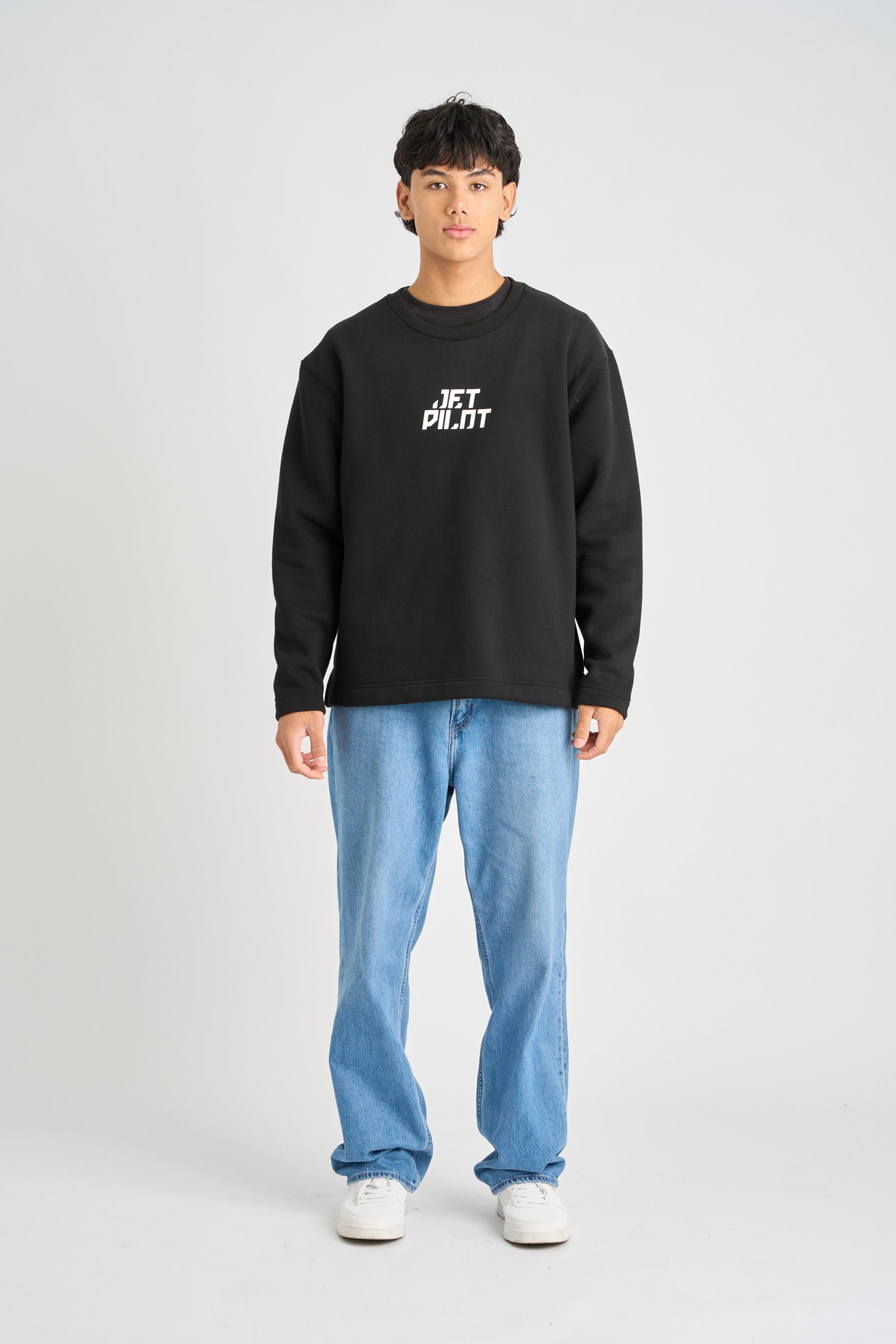 Jetpilot Corp Crew Sweatshirt - Black 2 — view 25 (3)