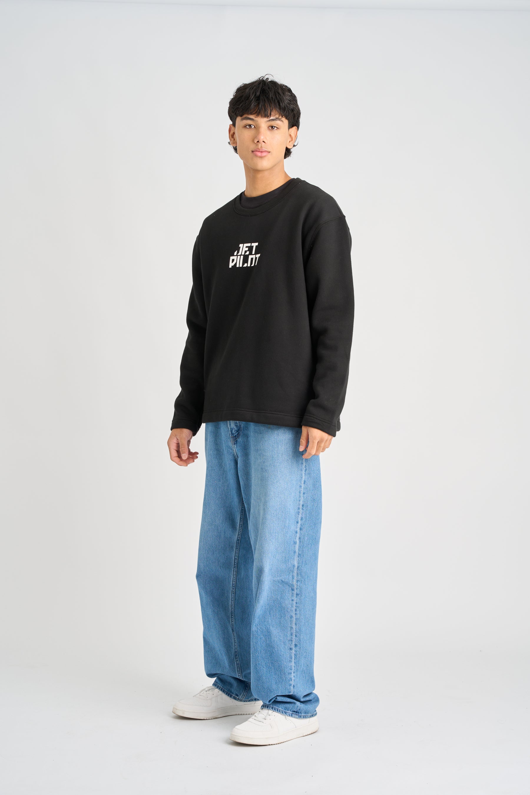 Jetpilot Corp Crew Sweatshirt - Black 4 — view 25 (3)