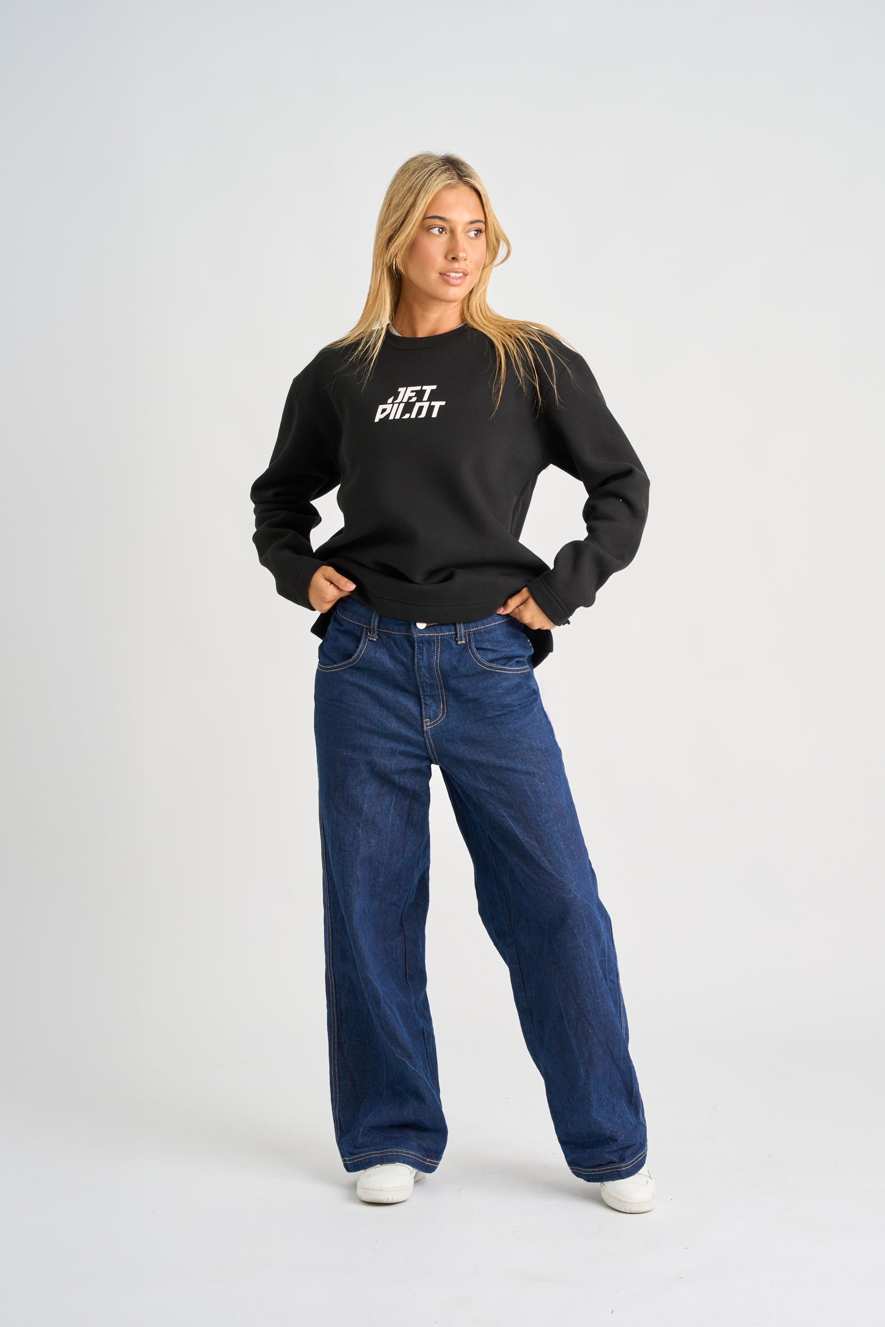 Jetpilot Corp Crew Sweatshirt - Black 6 — view 25 (3)