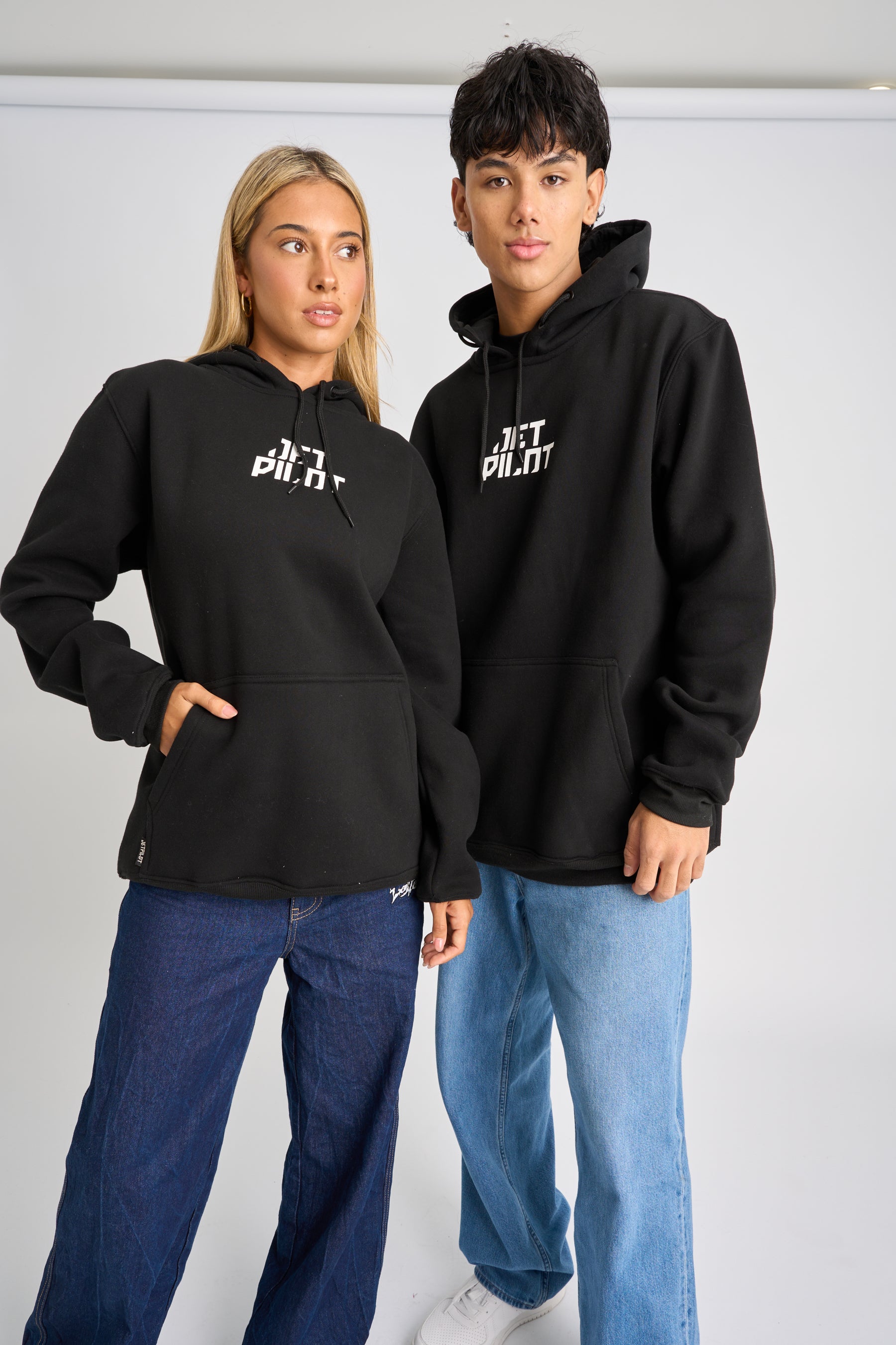 Jetpilot Corp Pullover Hoodie - Black 9