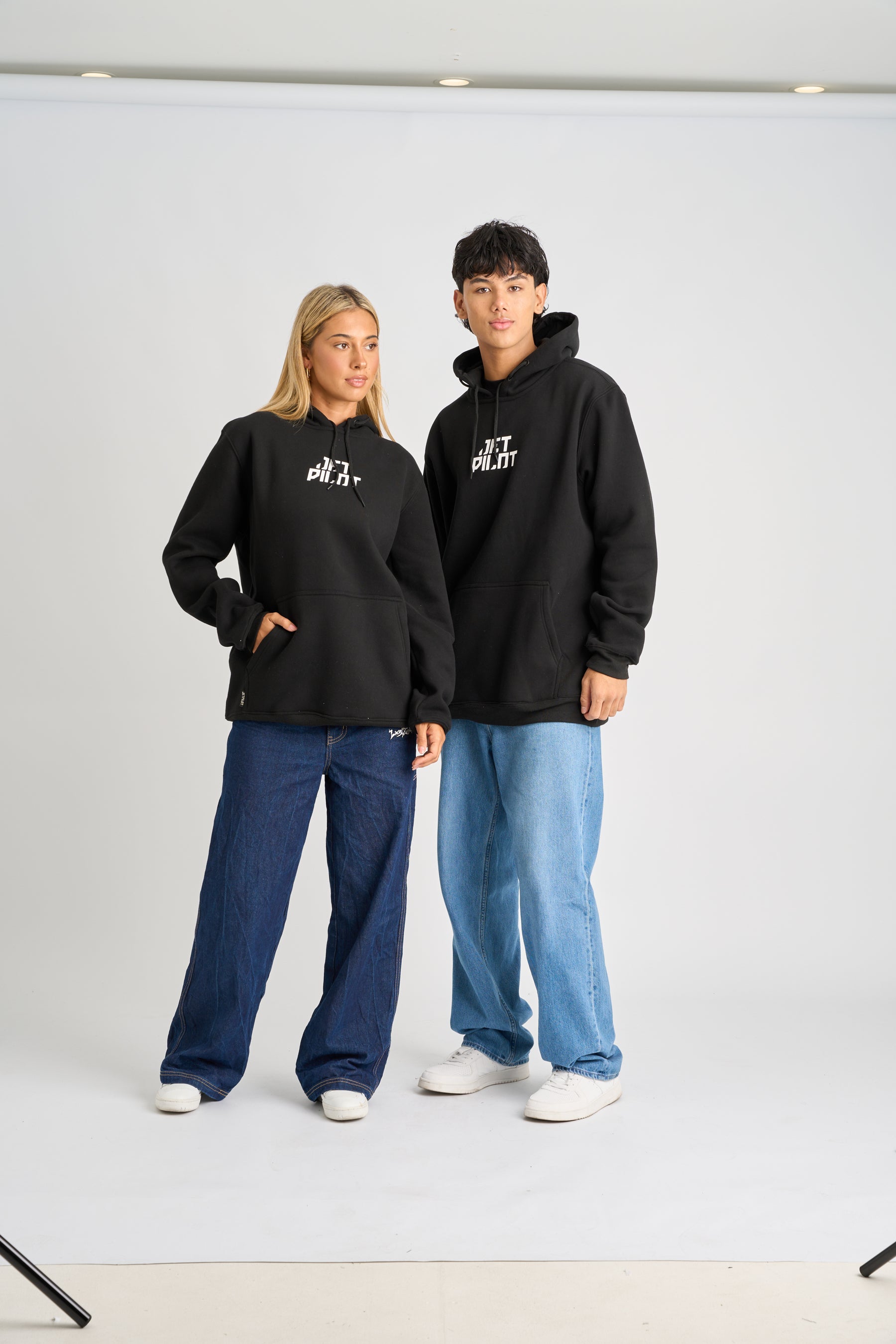 Jetpilot Corp Pullover Hoodie - Black 8