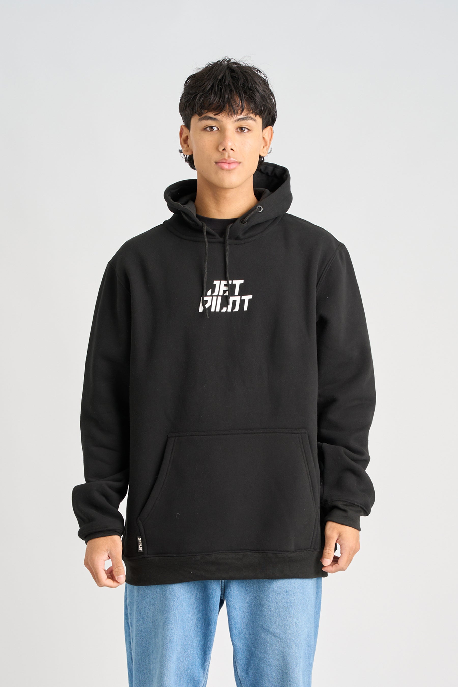 Jetpilot Corp Pullover Hoodie - Black