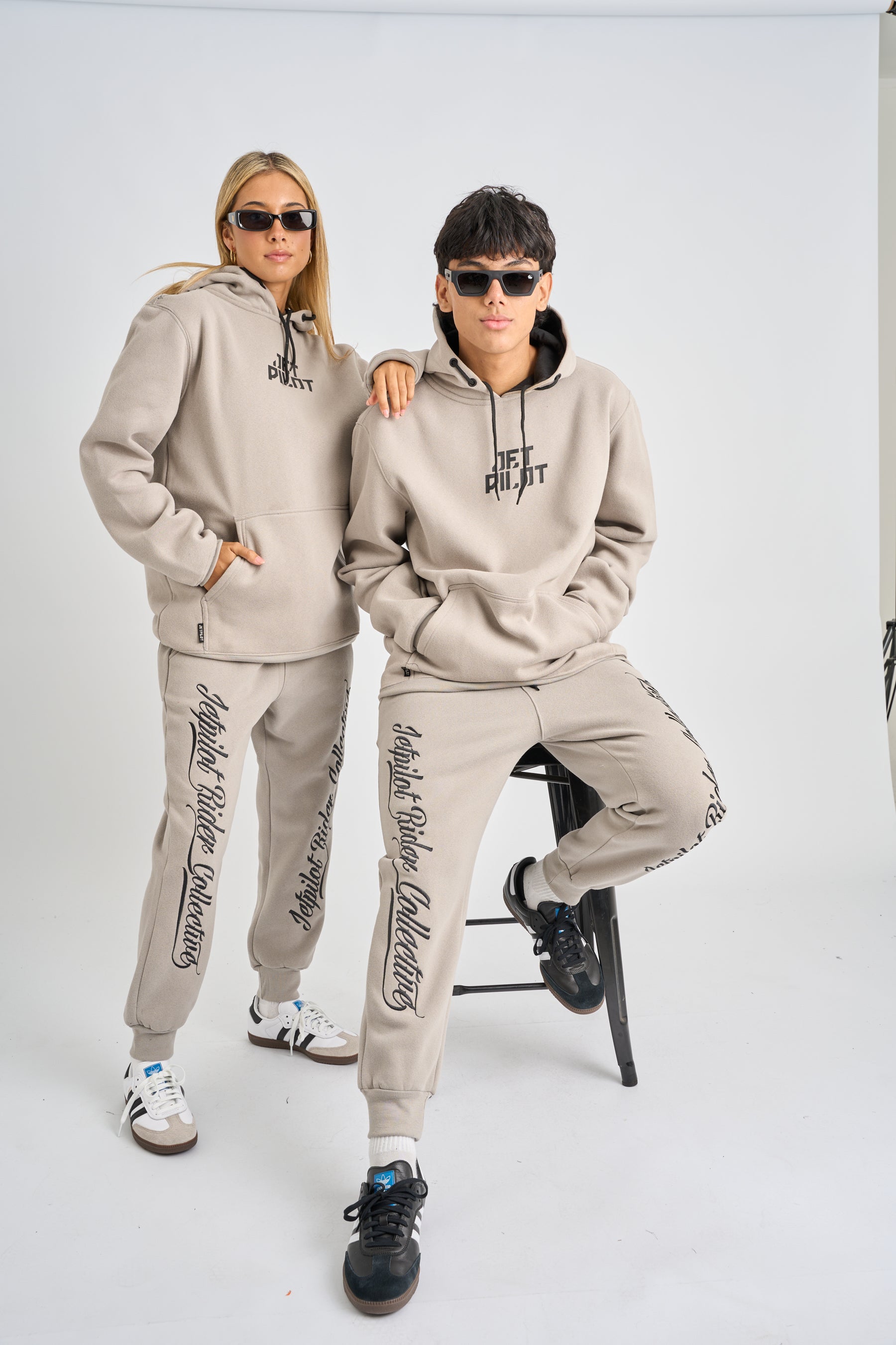 Jetpilot Dark Script Track Pant - Storm 3