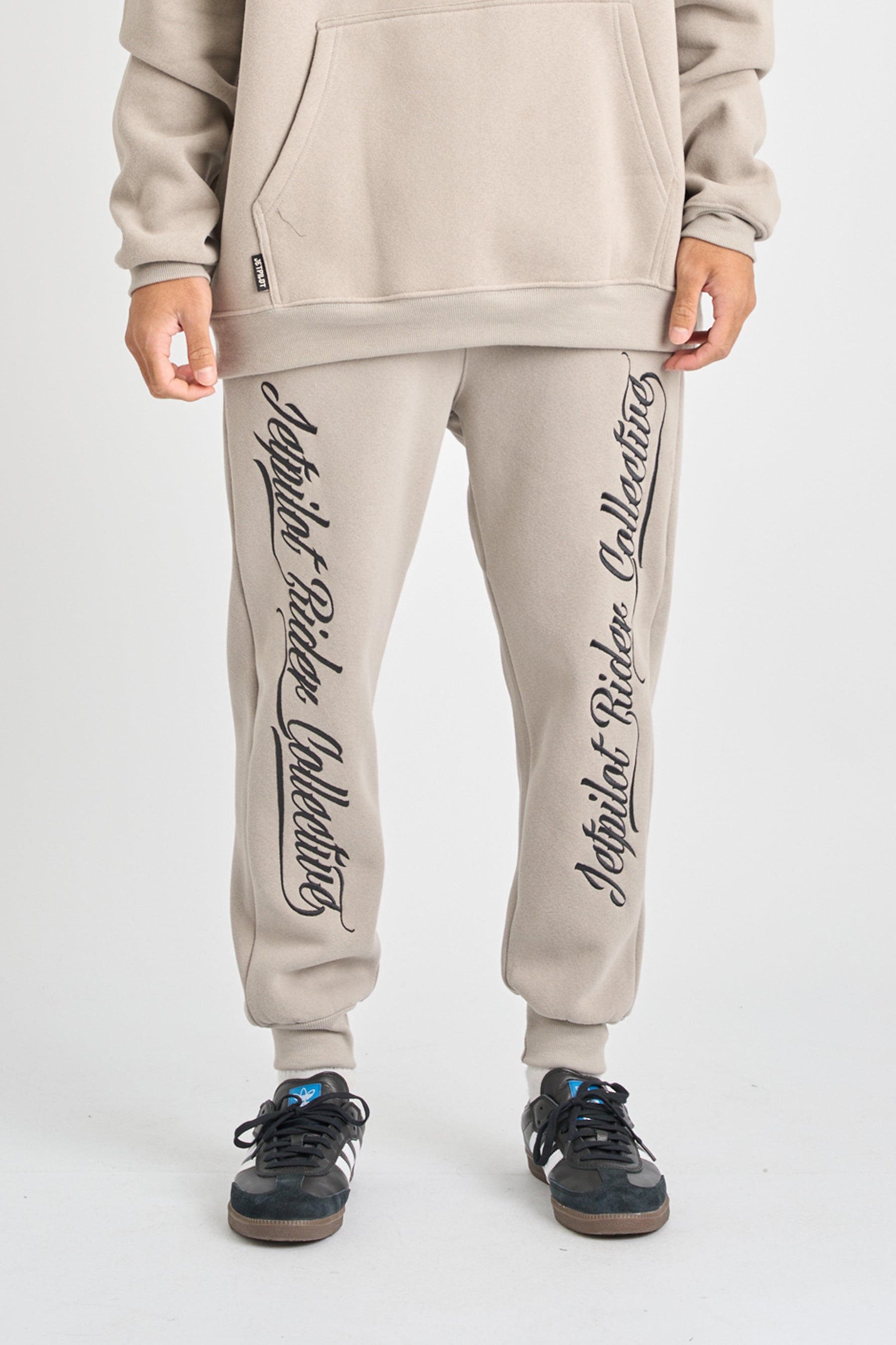 Jetpilot Dark Script Track Pant - Storm