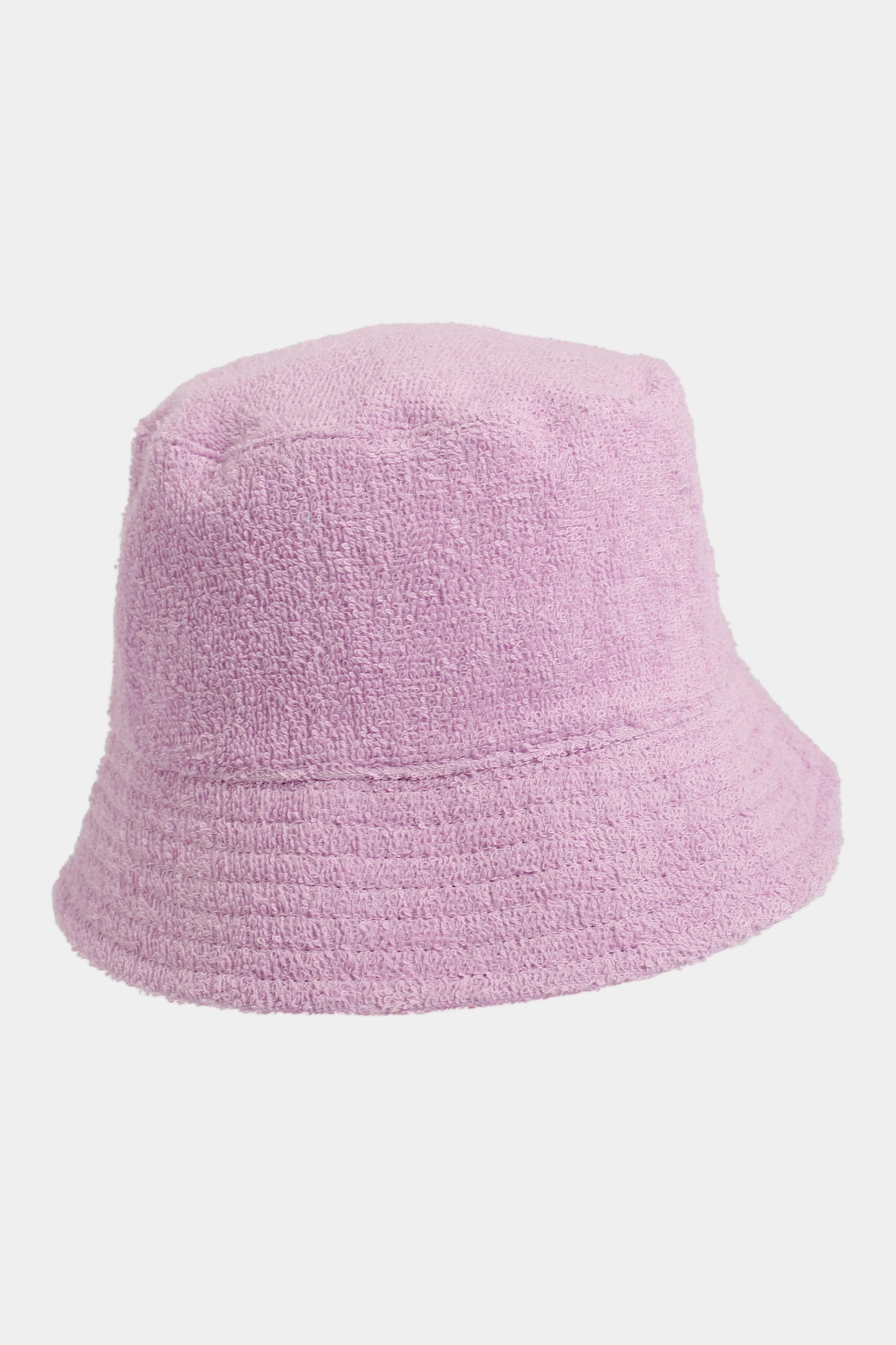 Pink bucket hat on a white background
