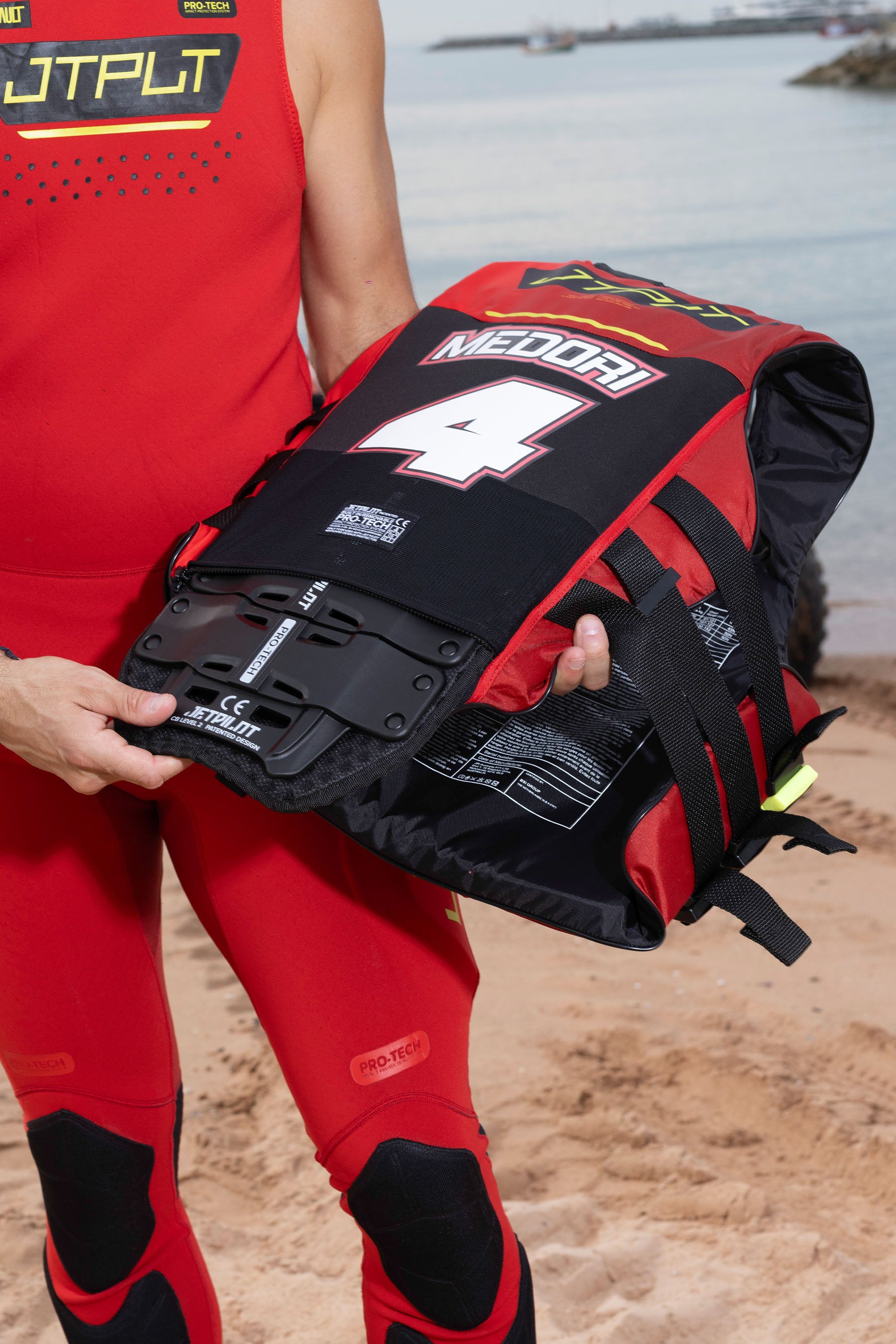 Jetpilot Vault Pro-Tech Side Entry Life Jacket - Red