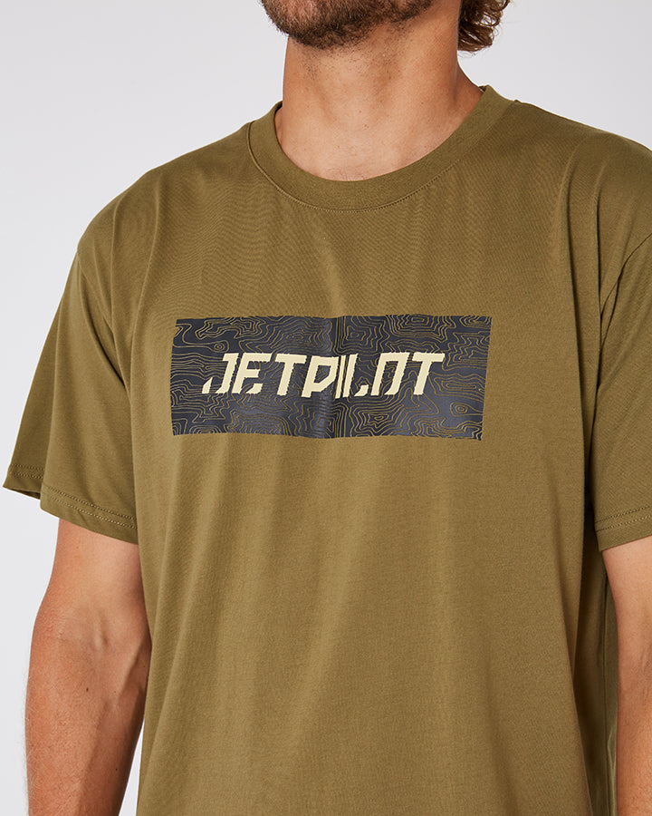 Jetpilot Landscape Mens S/S Tee - Sage Lifestyle3