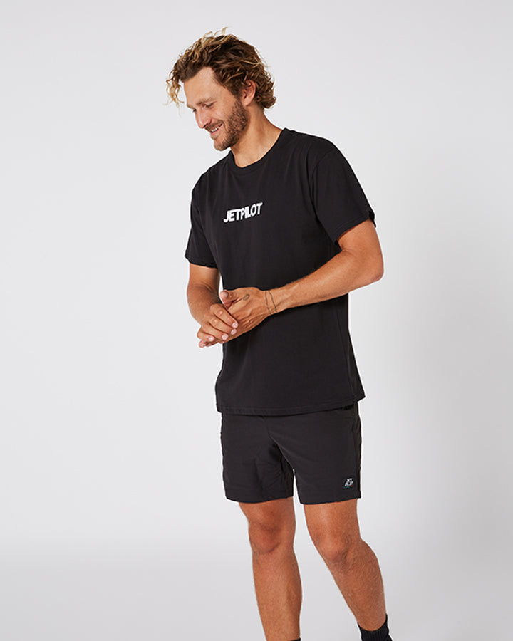 Jetpilot Limits Mens S/S Tee - Black Lifestyle 2 — view 03 (3)