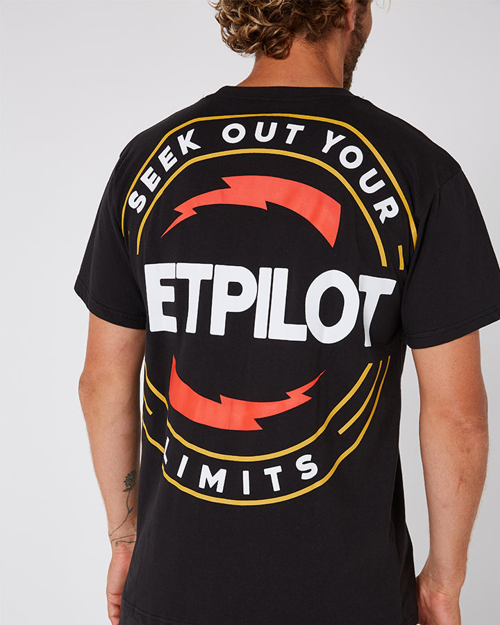 Jetpilot Limits Mens S/S Tee - Black Lifestyle