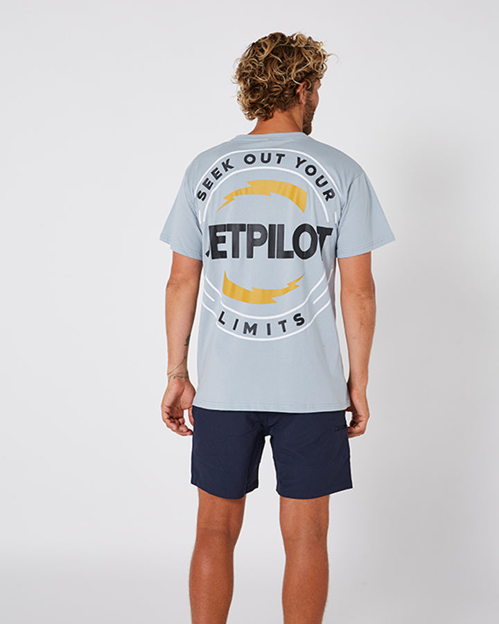 Jetpilot Limits Mens S/S Tee - Grey Lifestyle 3