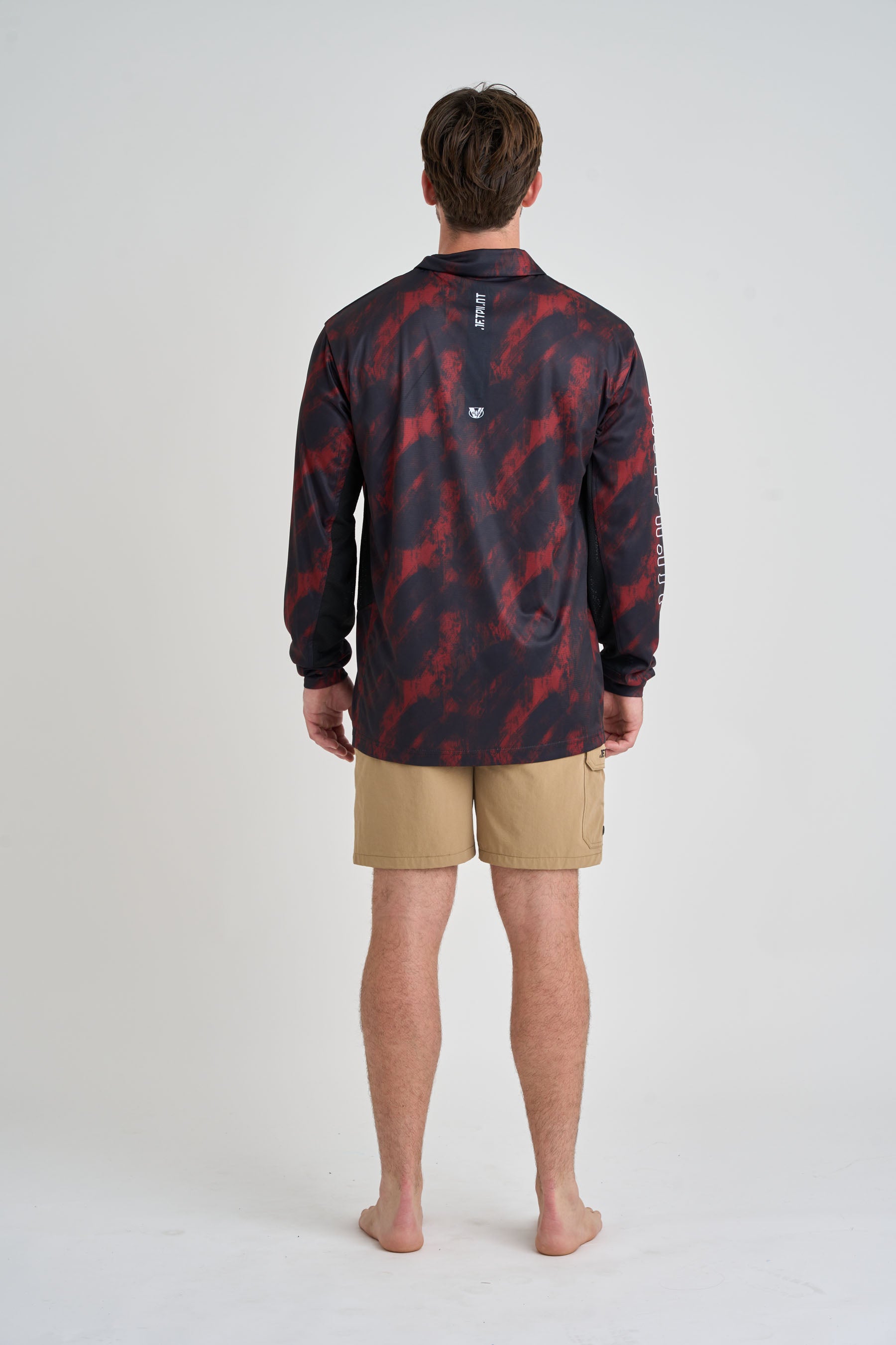 Jetpilot Venture Long Sleeve Fishing Polo - Red 3