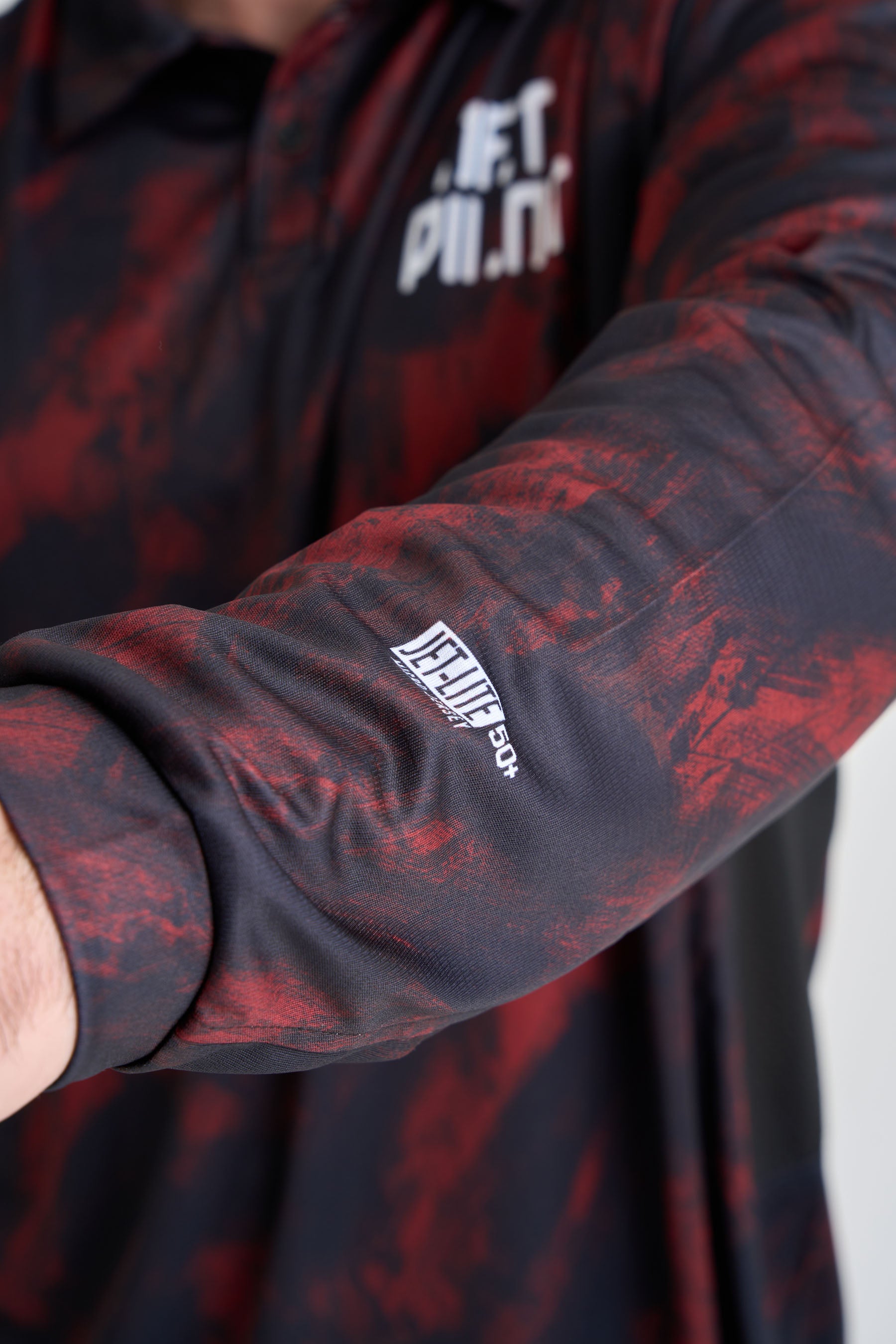 Jetpilot Venture Long Sleeve Fishing Polo - Red 5