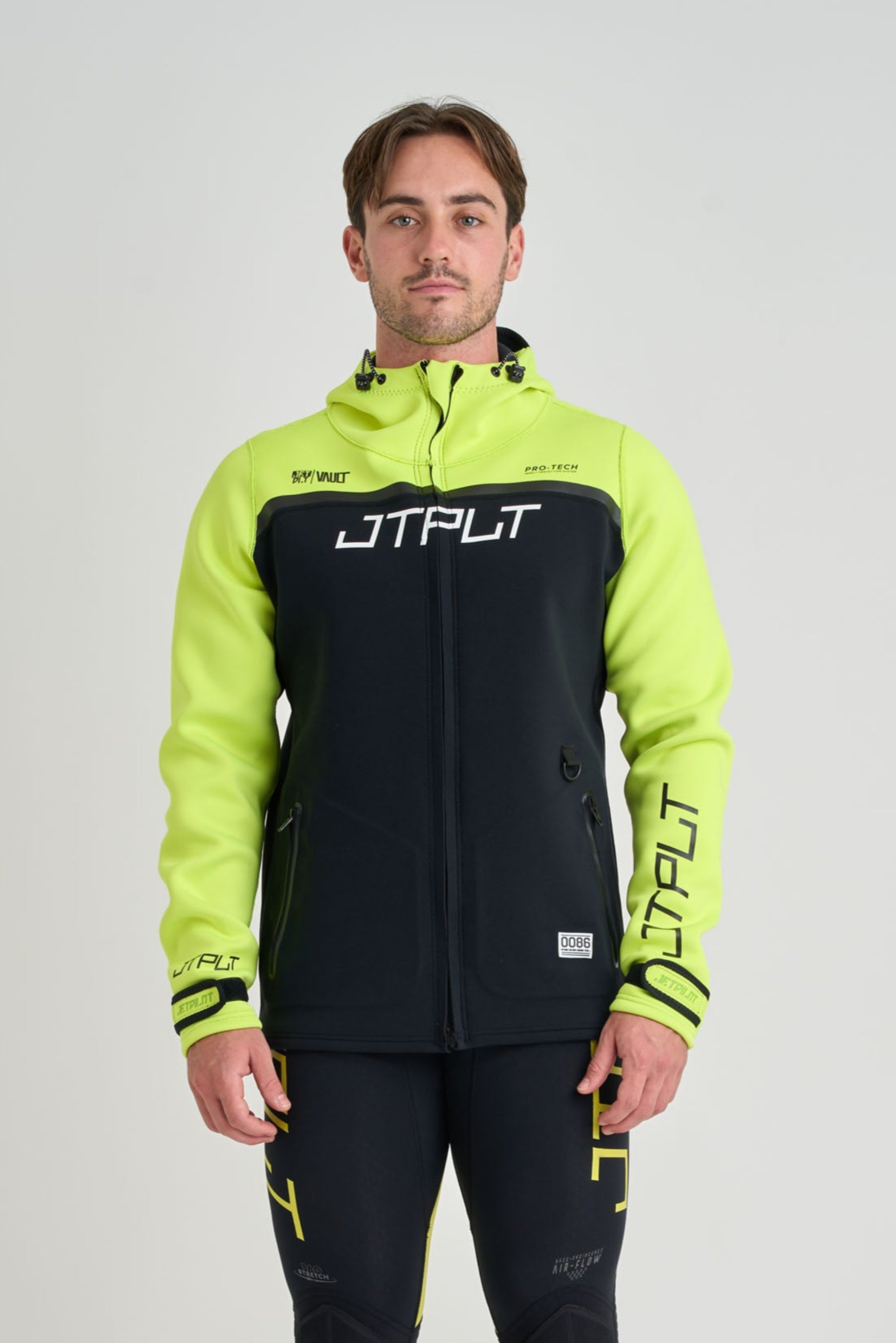 Jetpilot Vault Mens Tour Coat - Black/Yellow