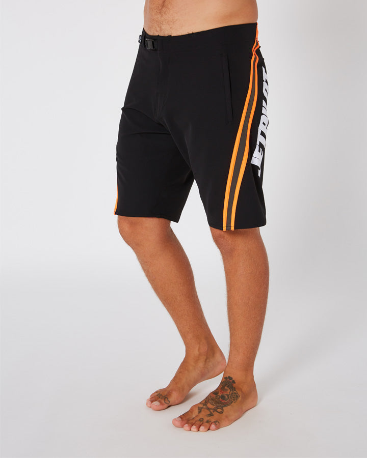 Jetpilot Profiler Mens Boardshorts - Black/Orange Lifestyle 1
