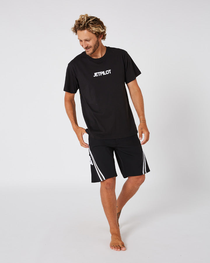 Jetpilot Profiler Mens Boardshorts - Black/White Lifestyle 2